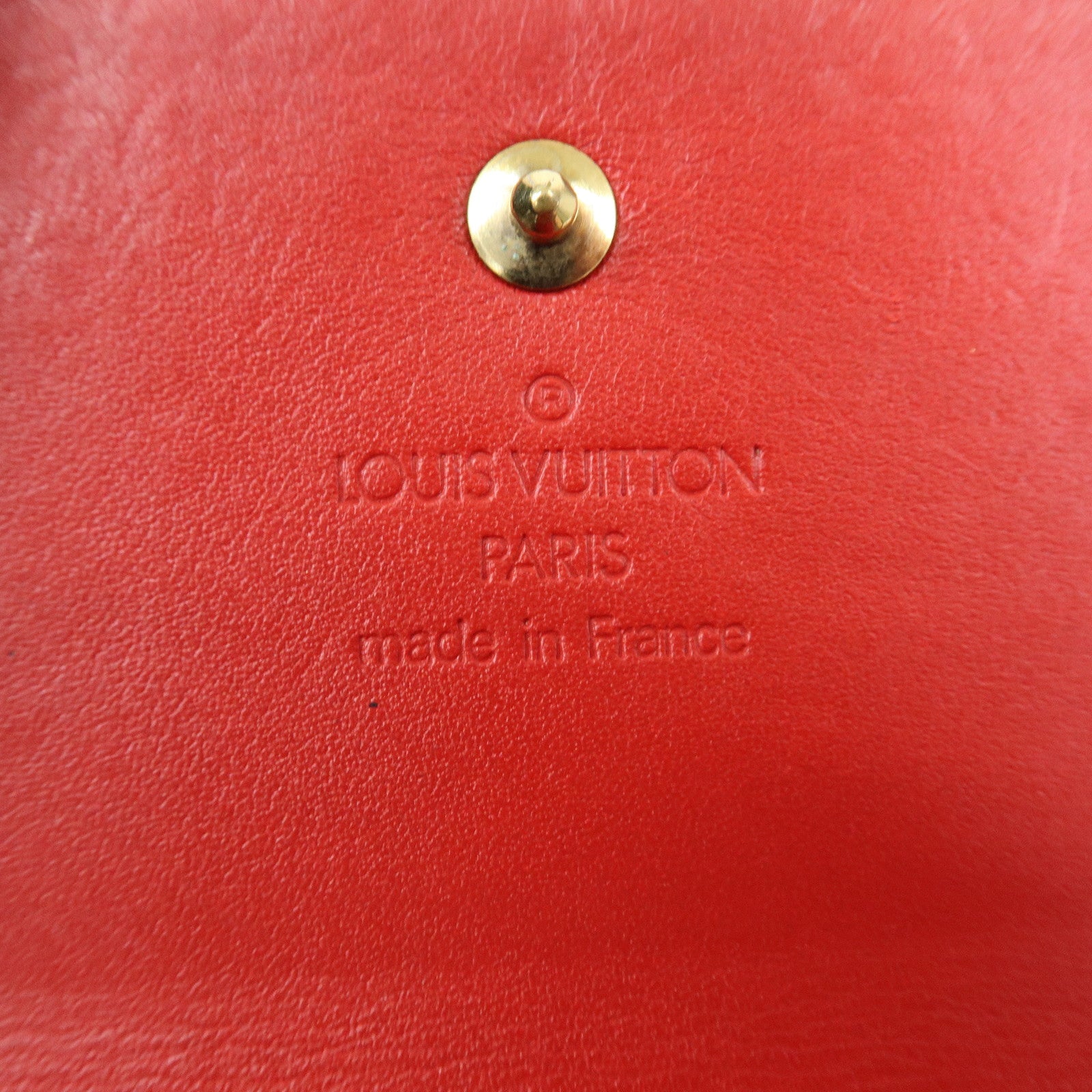 Louis Vuitton Vernis Leather Porte‑Monnaie Cartes Crédit Red M91169