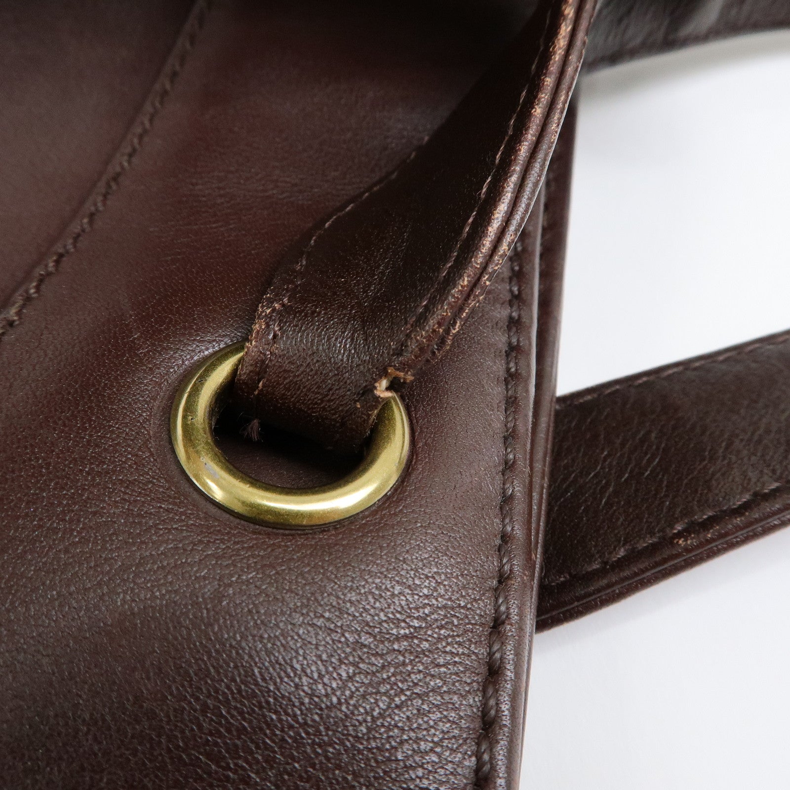 CHANEL COCO Mark Calf Leather 2WAY Bag Tote Bag Brown