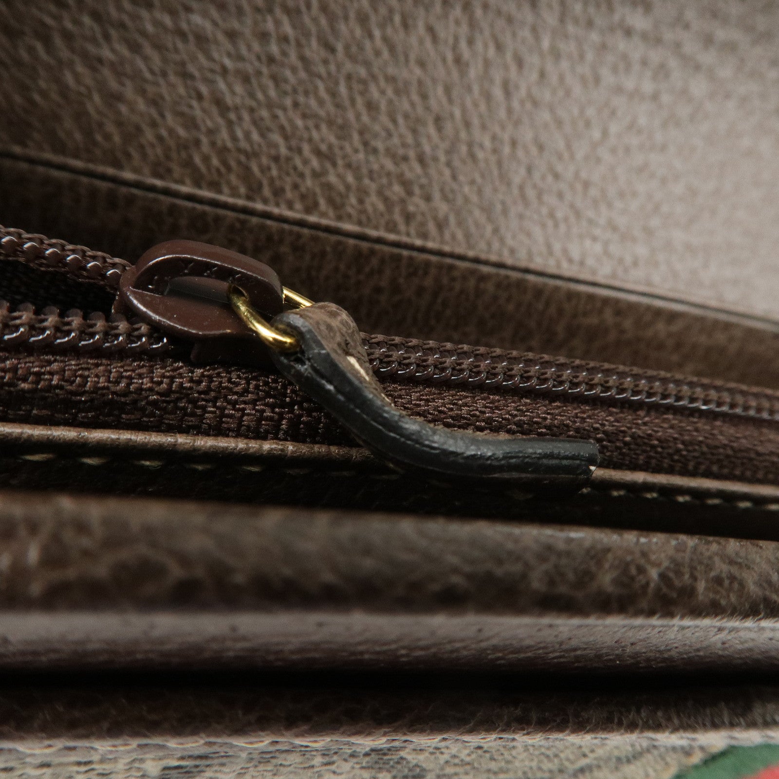 GUCCI Ophidia GG Supreme WOC Chain Wallet Long Wallet Brown 546592