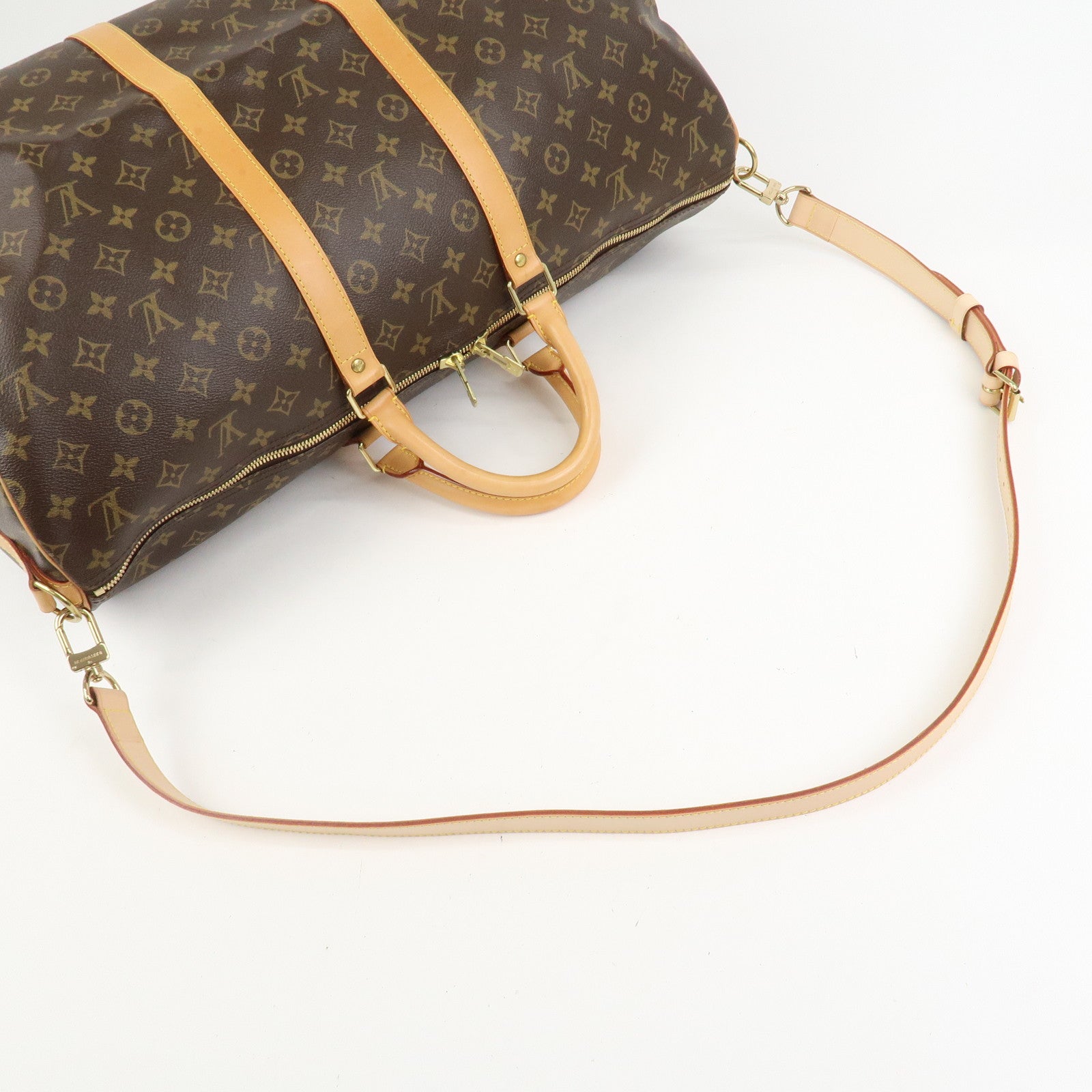 Louis Vuitton Monogram Keep All Bandouliere 55 Boston Bag M41414
