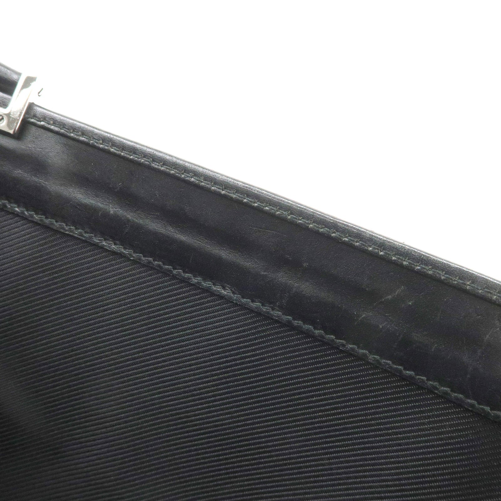 GUCCI Jackie GG Monogram Canvas Leather Shoulder Bag Black 002・1073