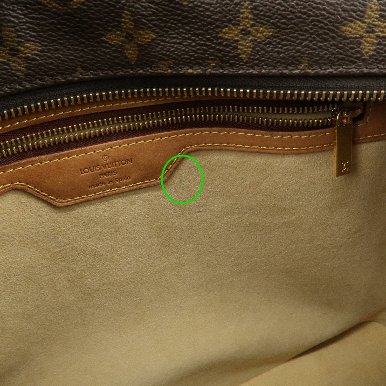 Louis Vuitton Monogram Luco Tote Bag Hand Bag Brown M51155 Used