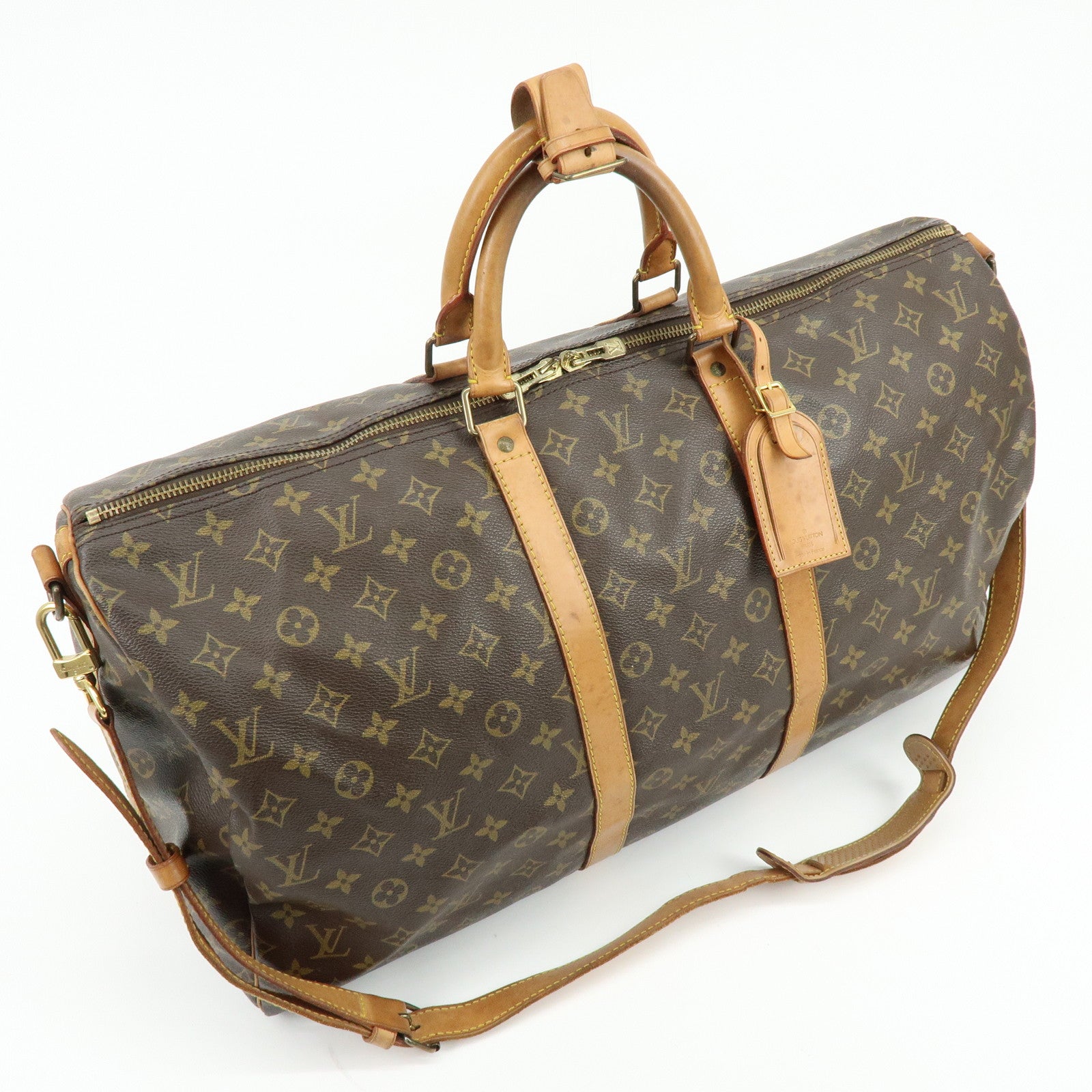 Louis Vuitton Monogram Keep All Bandouliere 55 Boston Bag M41414