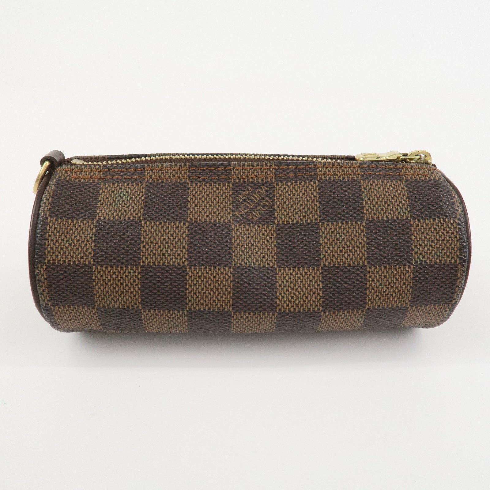 Louis Vuitton Damier Leather Mini Pouch for Papillon Bag Brown