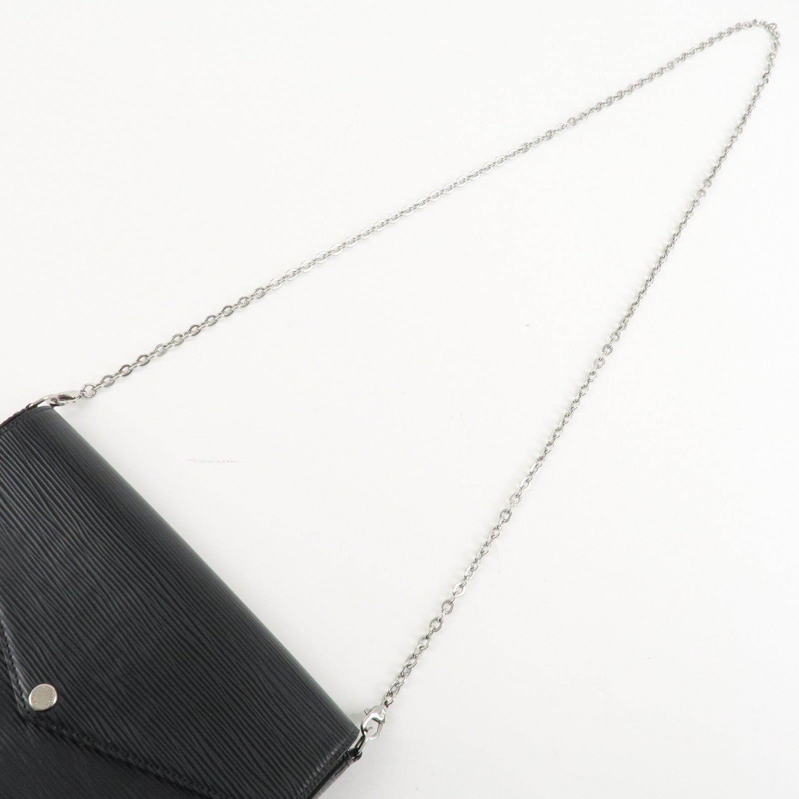 Louis Vuitton Epi Pochette Felicie Leather Hand Bag Black M62648 Used