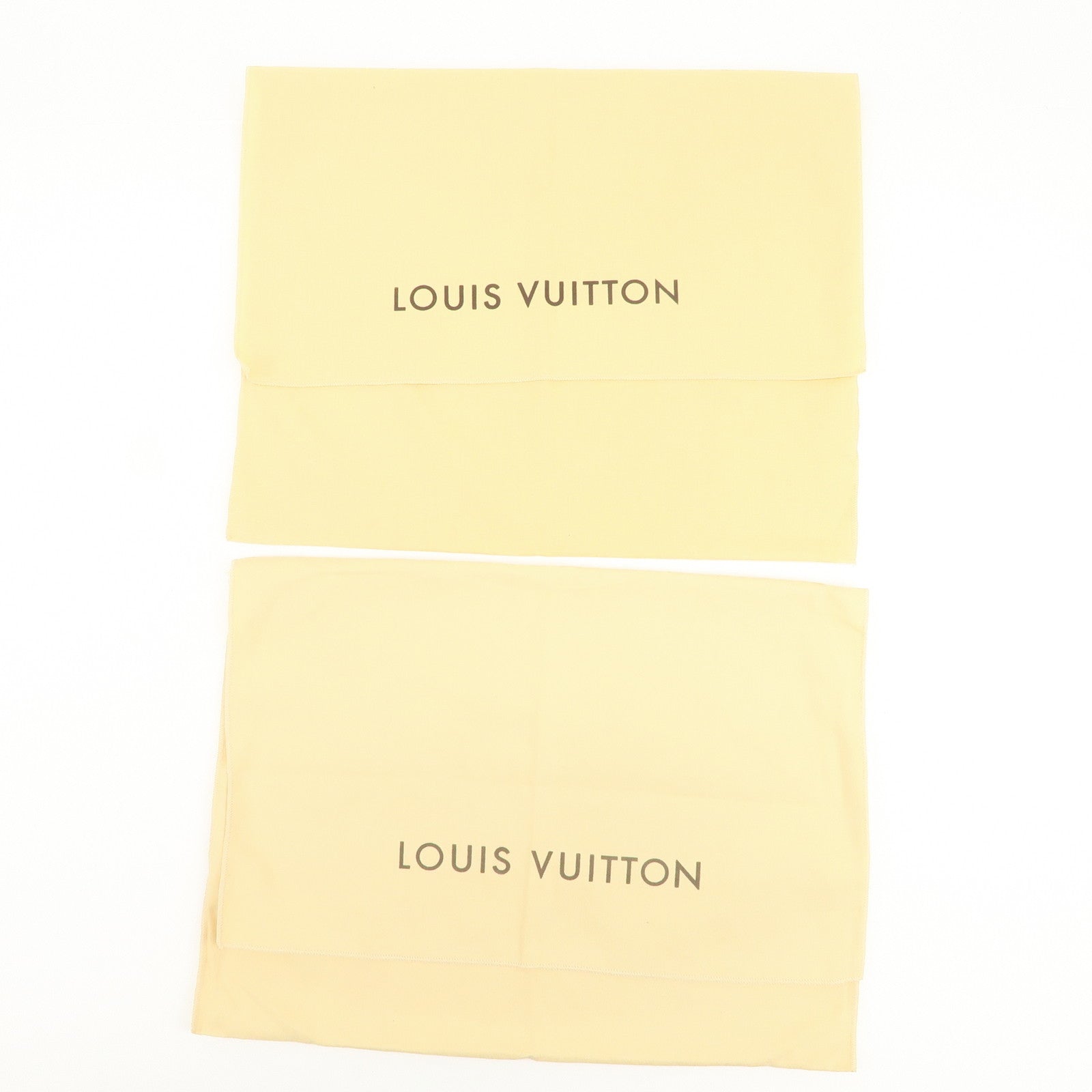 Louis Vuitton Set Of 12 Dust Bag Storage Bag Flap Style Beige