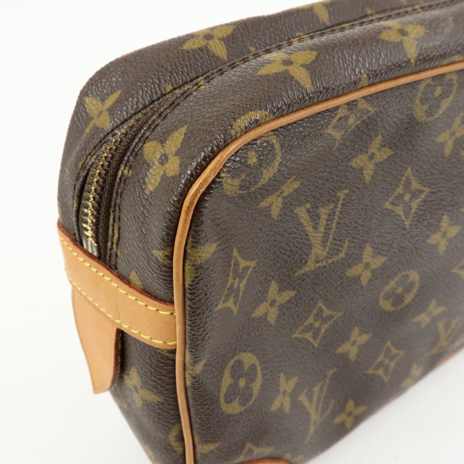 Louis Vuitton Monogram Compiegne 28 Pouch Clutch Bag Brown M51845