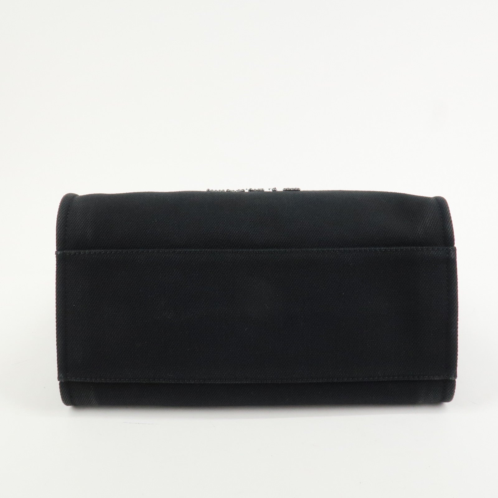CHANEL Deauville GM Canvas Leather 2Way Tote Bag Black A66941