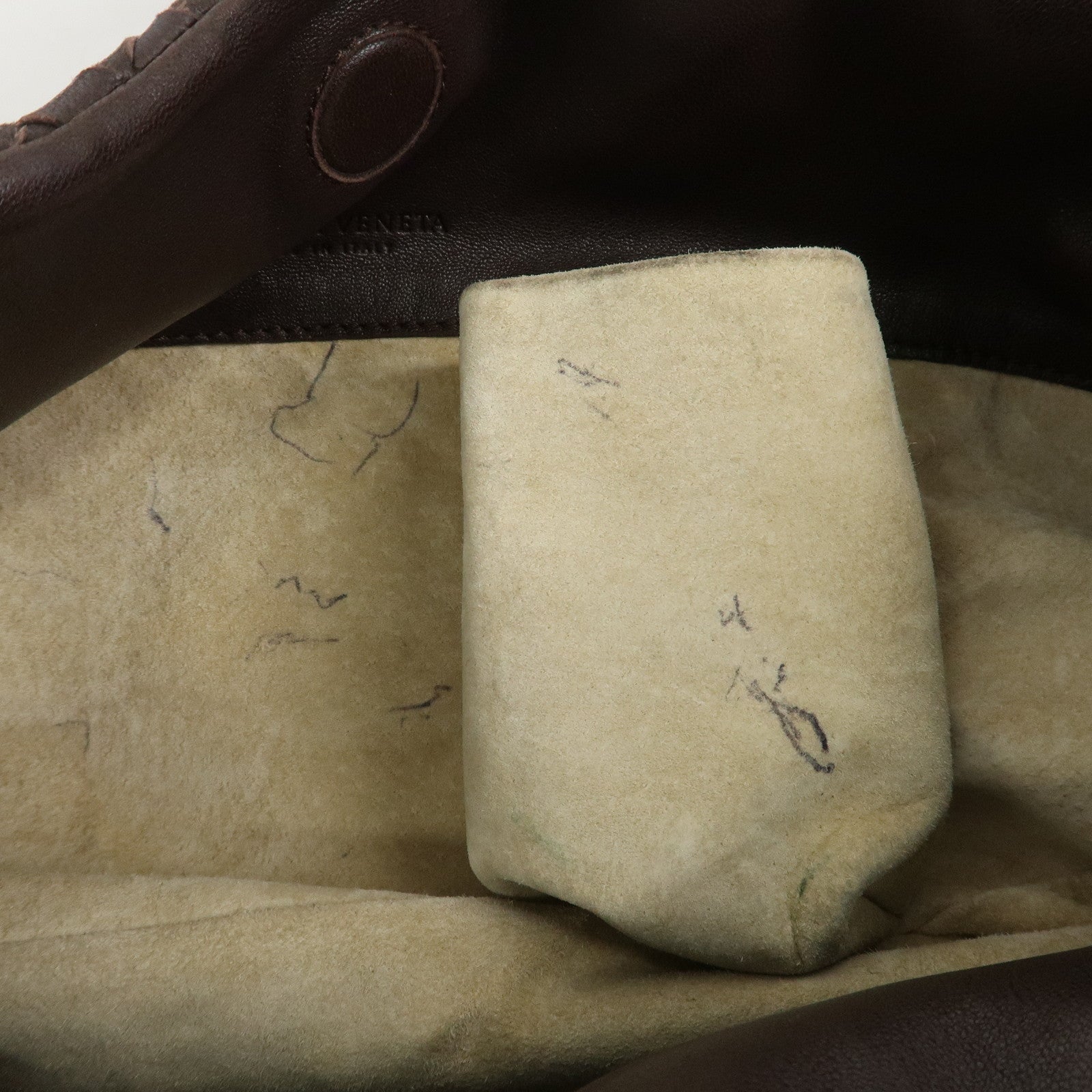 BOTTEGA VENETA Intrecciato Campana Shoulder Bag Brown 125787