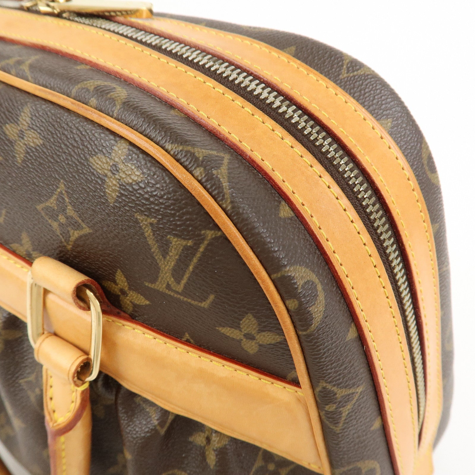 Louis Vuitton Monogram Mitsy Handbag Boston Bag Brown M40058