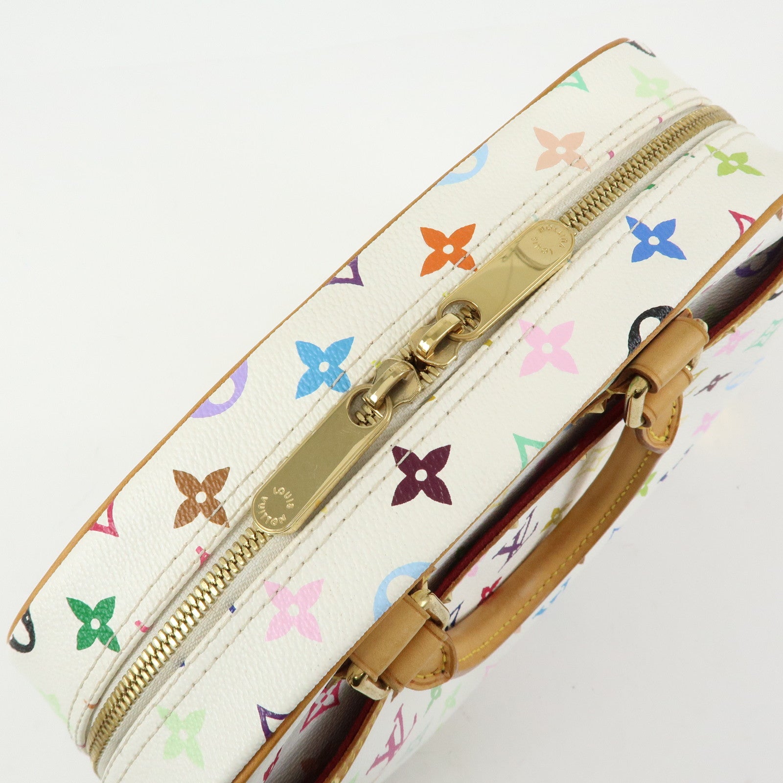 Louis Vuitton Monogram Multicolor Trouville Hand Bag Blanc M92663