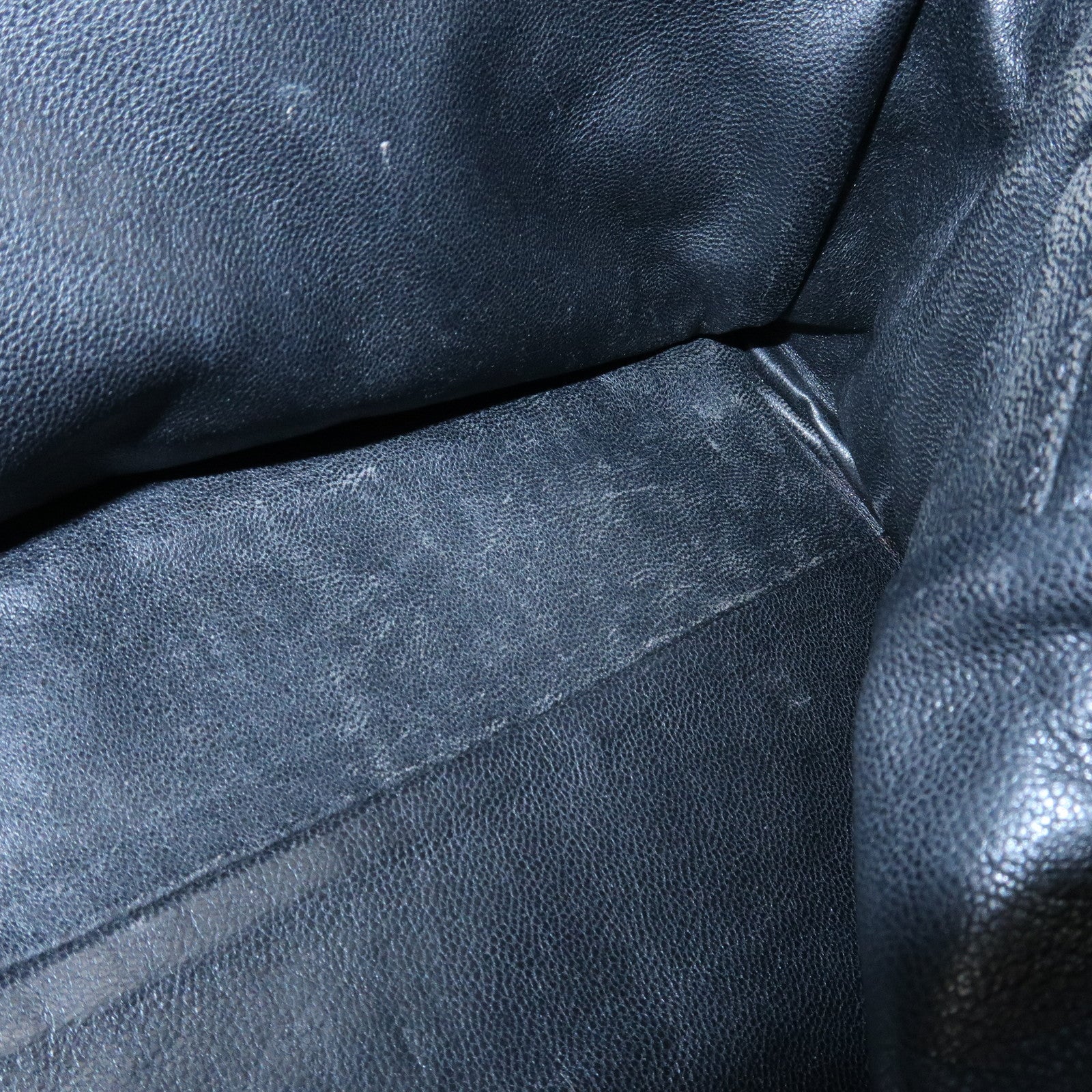 CHANEL Matelasse Leather Boston Bag Bowling Bag Black A15685