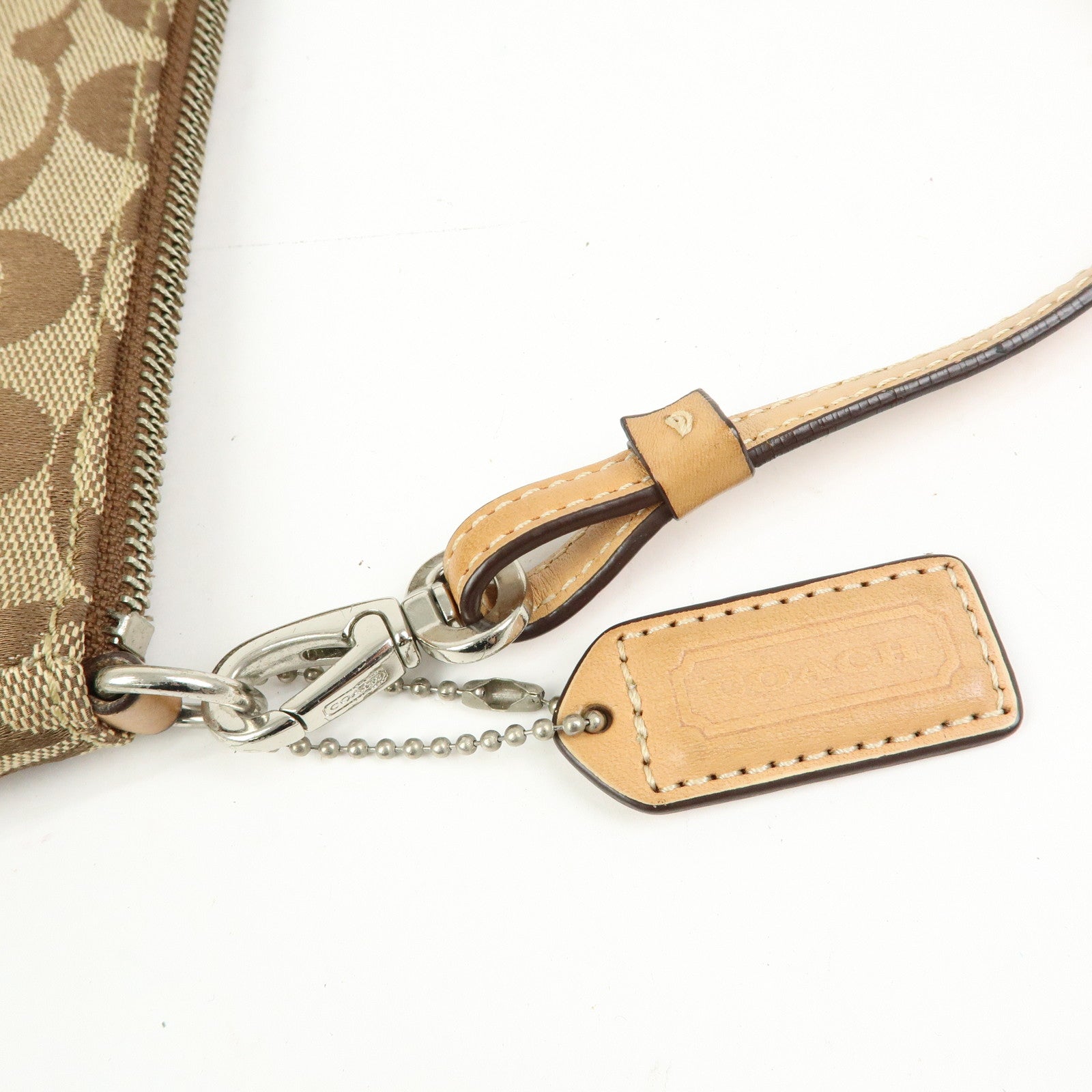 COACH Signature Set of 2 Mini Canvas Leather Shoulder Hand Bag