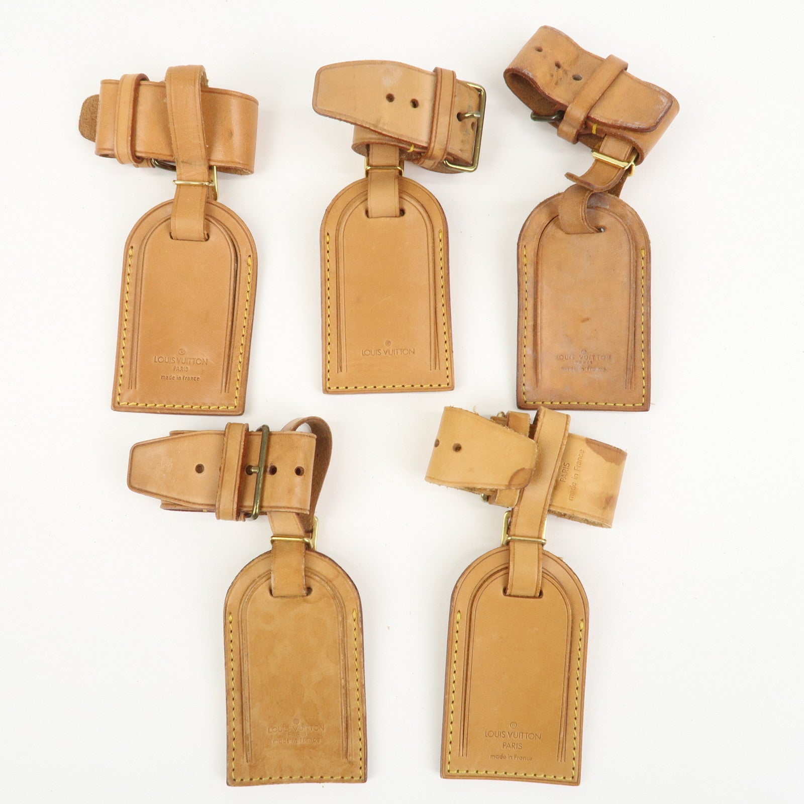 Louis Vuitton Set Of 20 Leather Name Tag & Poignet