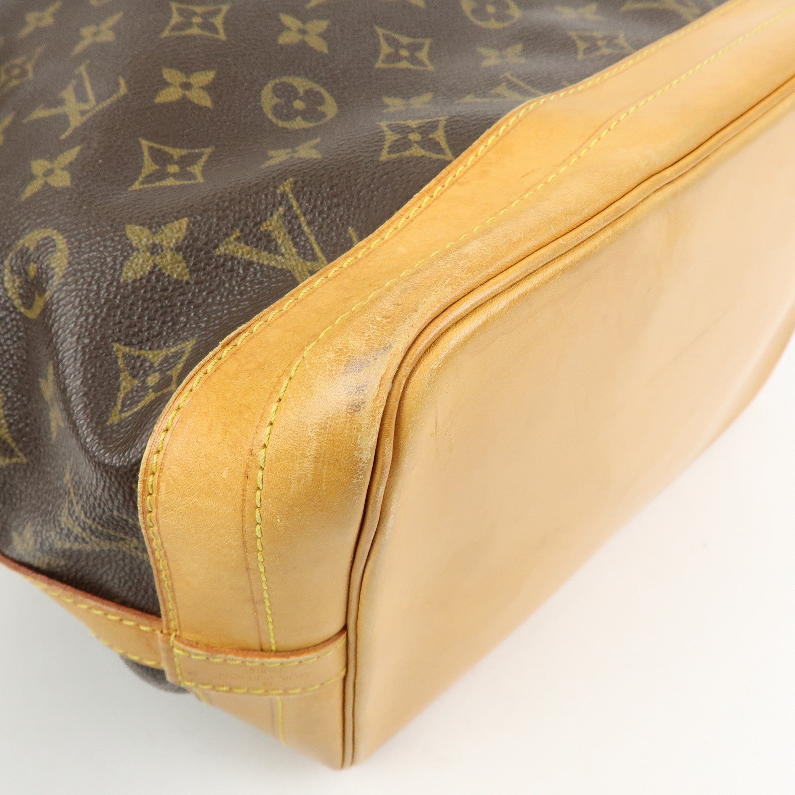 Louis Vuitton Monogram Canvas Leather Noe Shoulder Bag Brown M42224
