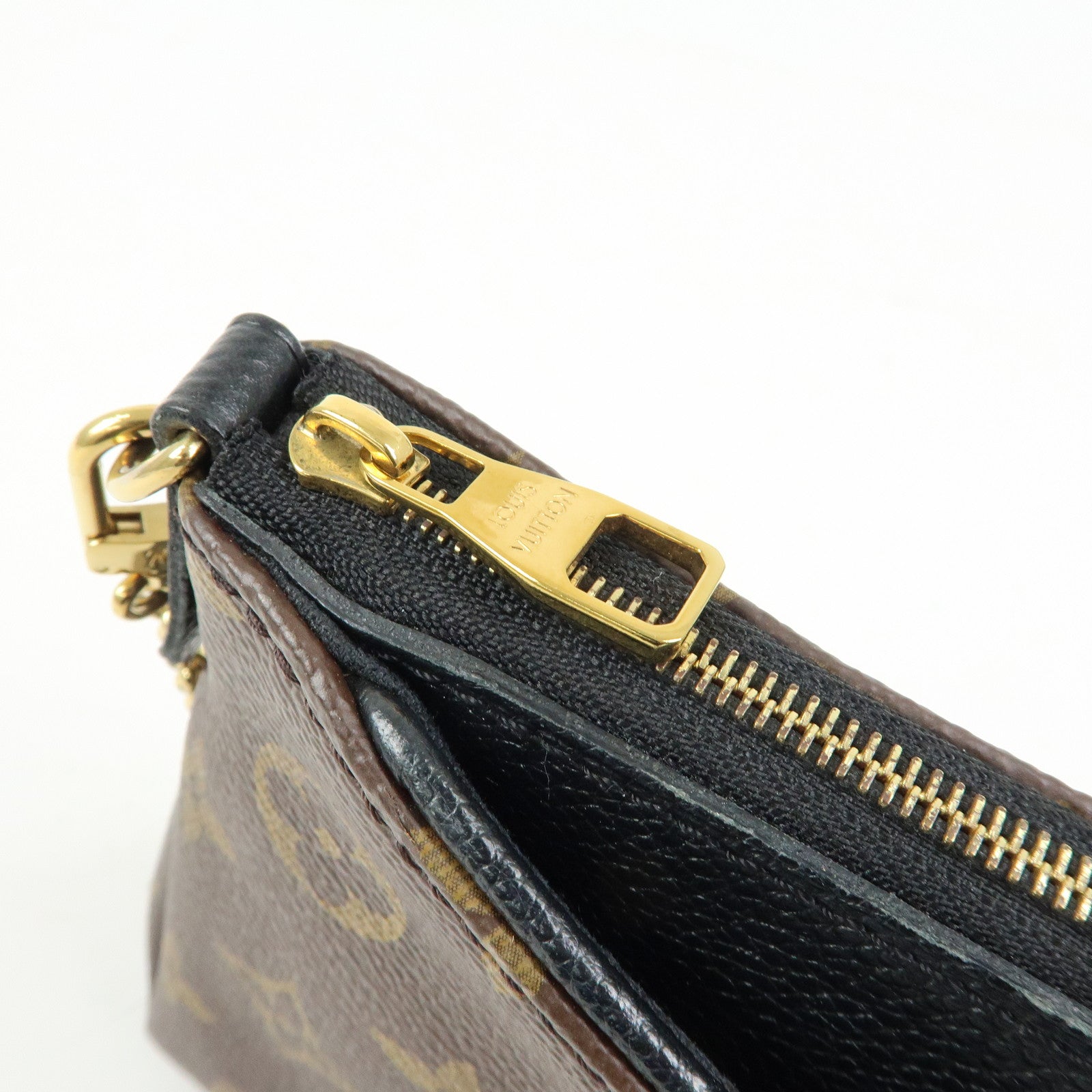 Louis Vuitton Monogram Pallas Clutch 2Way Shoulder Bag Noir M41639