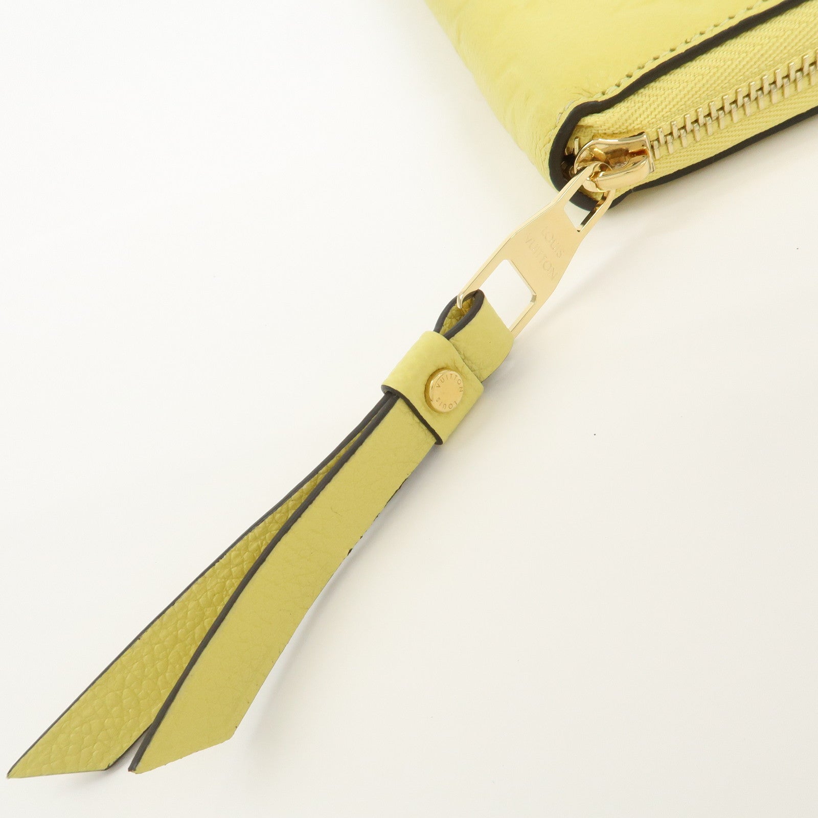 Louis Vuitton Monogram Empreinte Round Zippy Wallet Jaune M82043