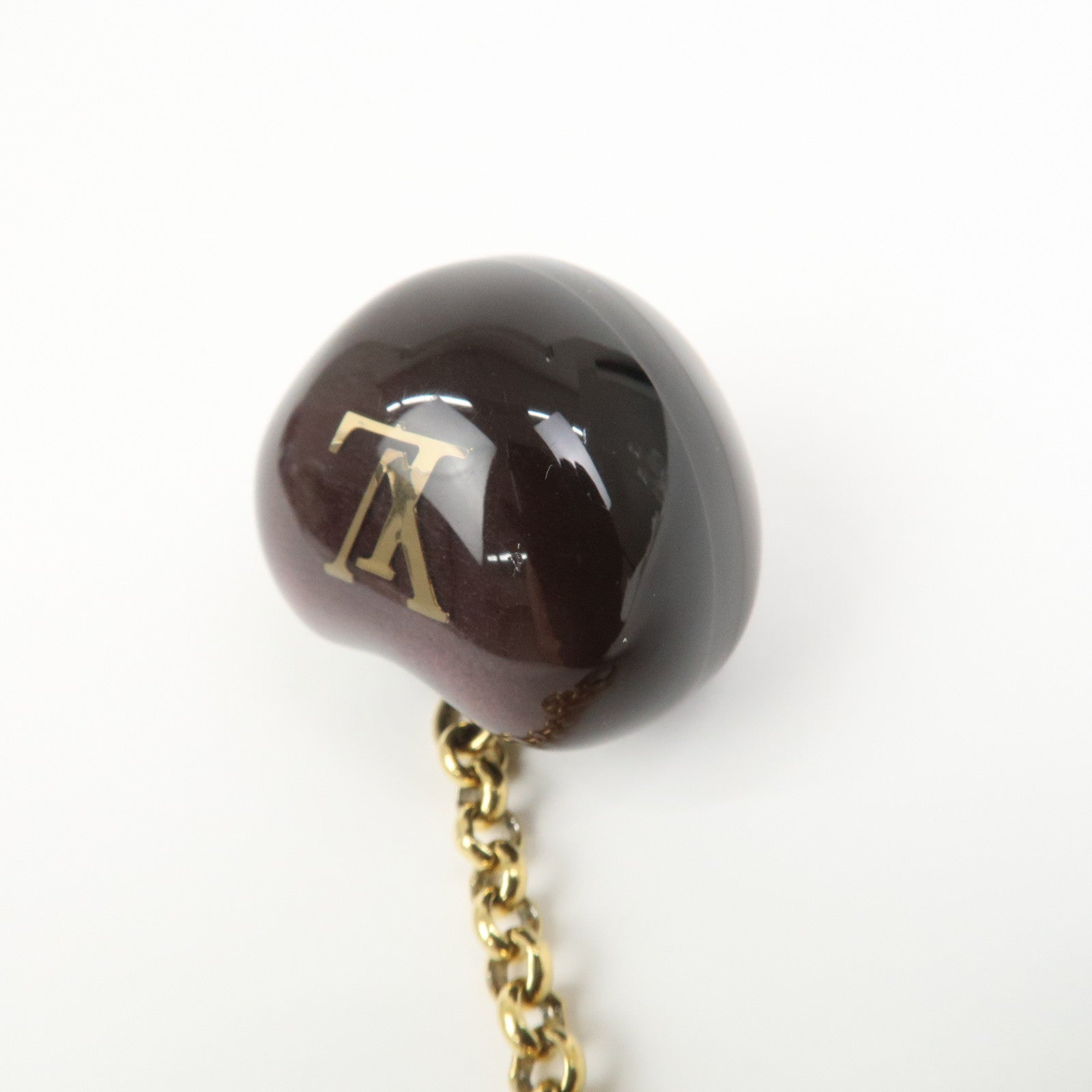 Louis Vuitton Porte Cles Pomme Plastic Metal Key Holder M66494