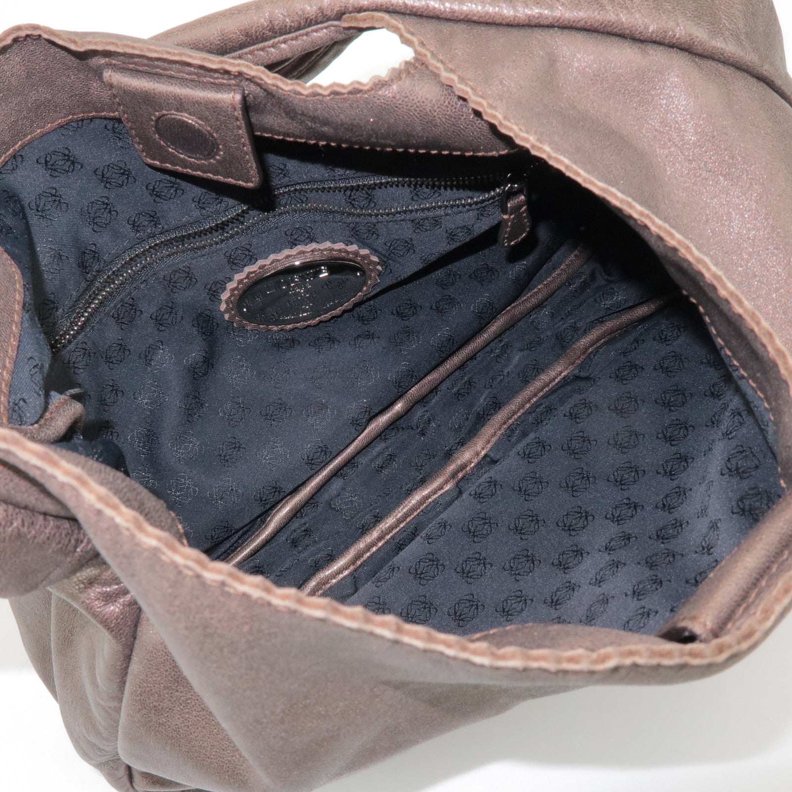 LOEWE Anagram Leather Shoulder Bag Hand Bag Bronze