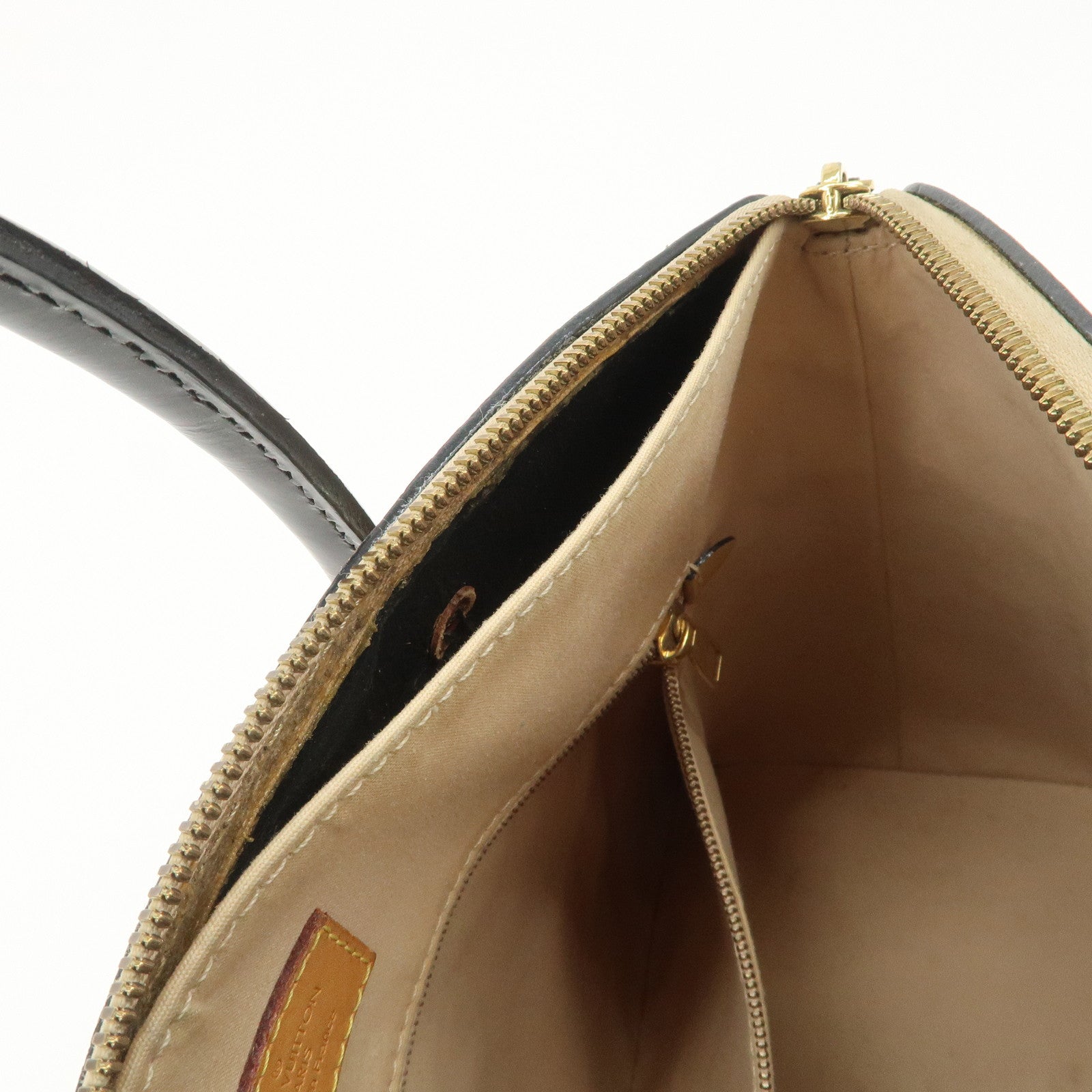 Louis Vuitton Monogram Verni Lockit PM Hand Bag Dune M90251 Used