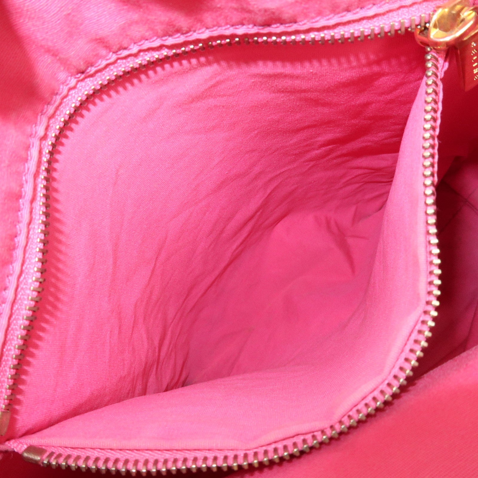 CELINE Macadam Logo Canvas Leather Tote Bag Shoulder Bag Pink Gold