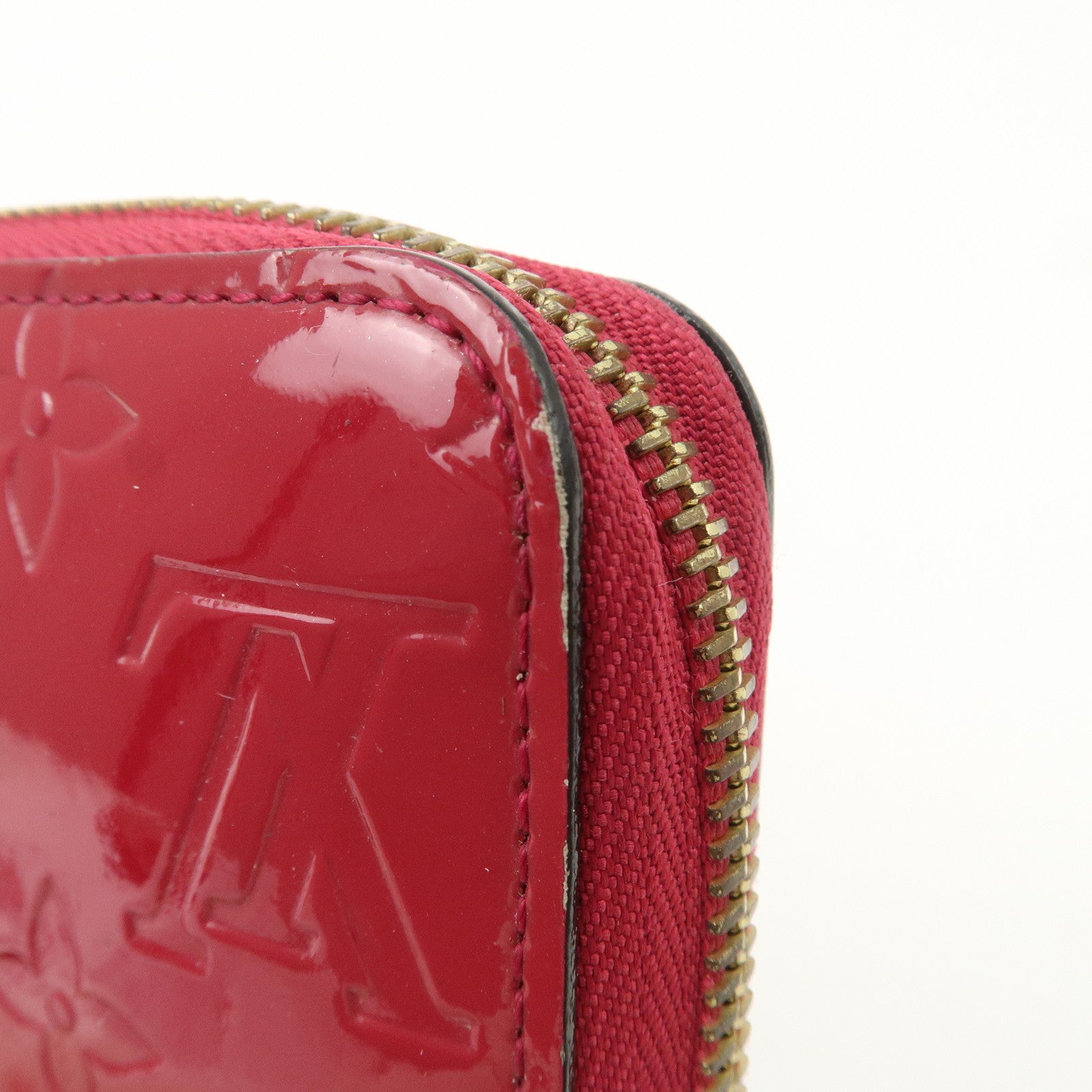 Louis Vuitton Monogram Vernis Round Zippy Wallet Rose Indien M91597 Used