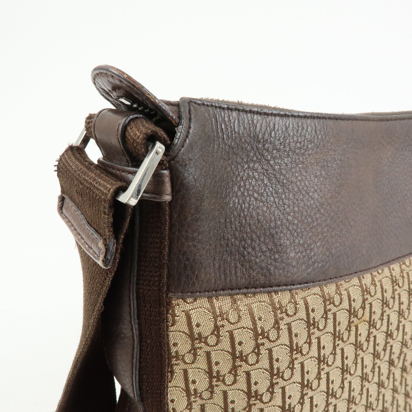 Christian Dior Street Chic Trotter Canvas Leather Shoulder Bag