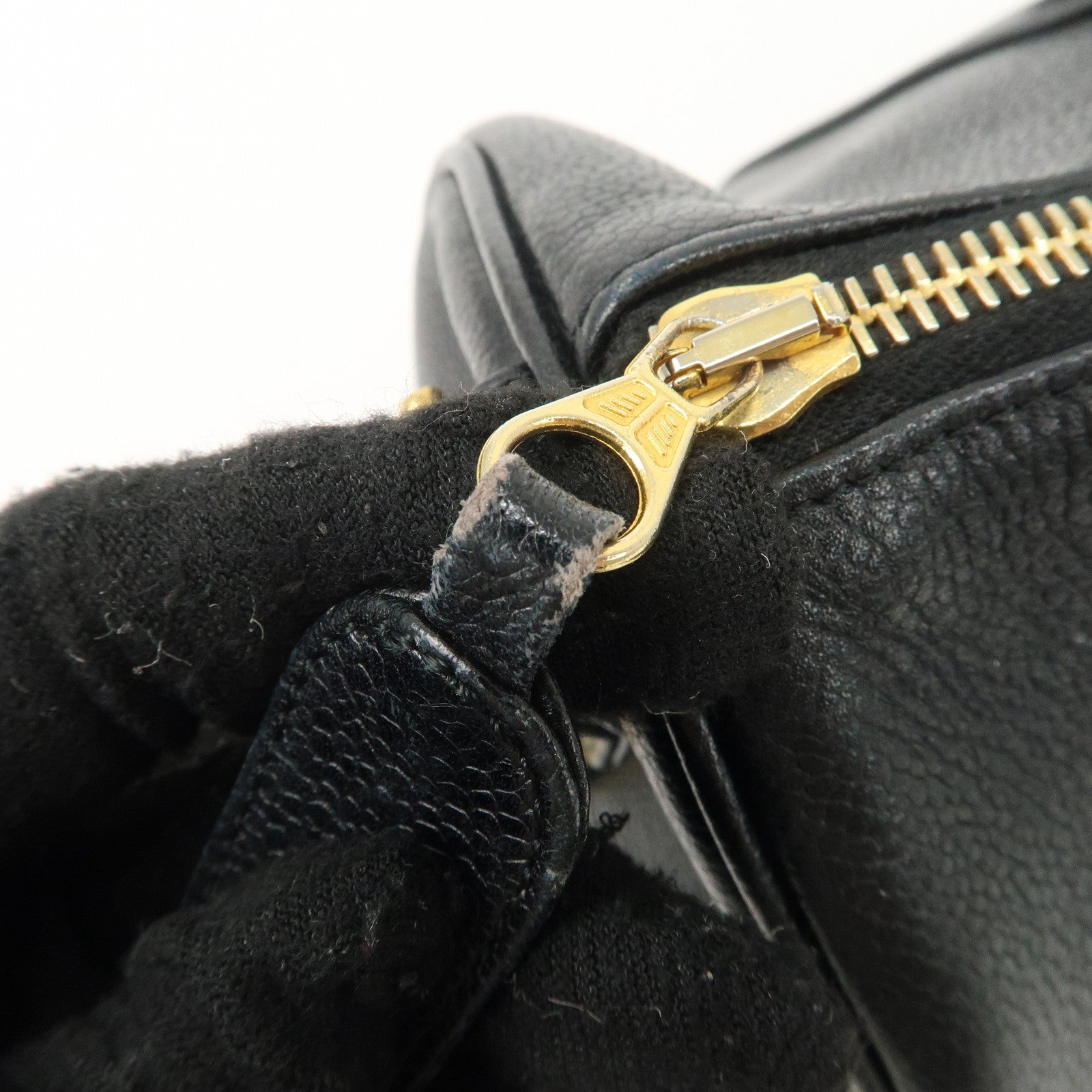 CHANEL COCO Mark Caviarskin Mini Boston Bag Hand Bag Black Used