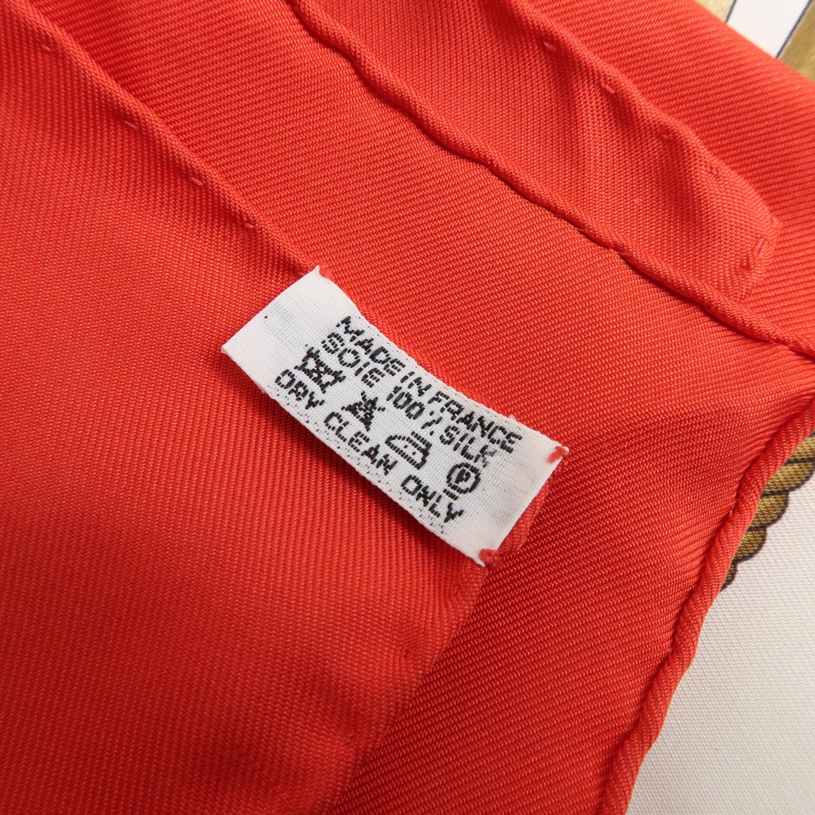 HERMES Carre 90 Silk 100% Scarf RAILING Red Brown