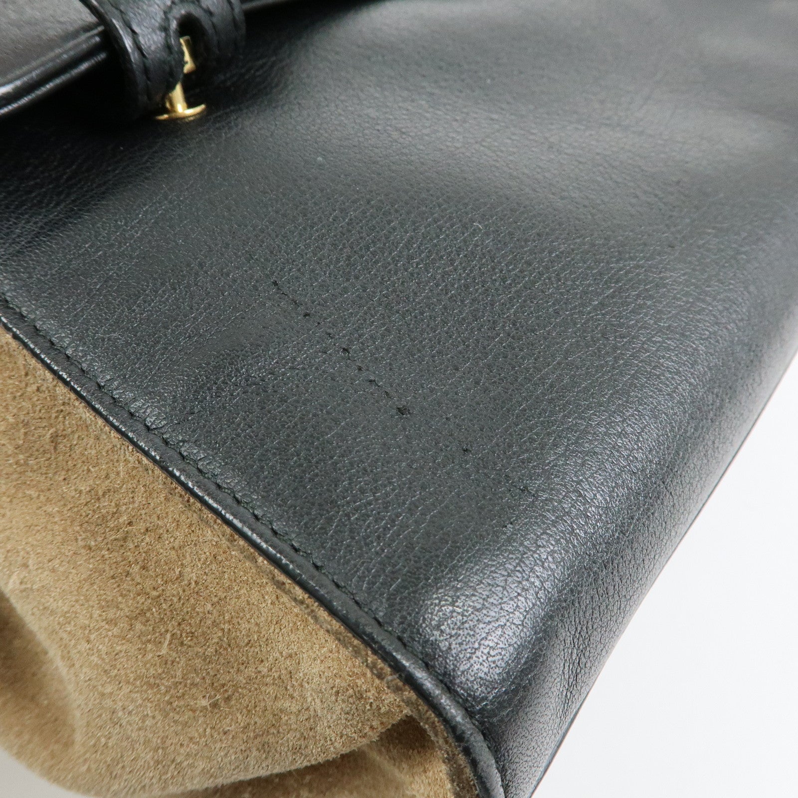 SAINT LAURENT PARIS Muse Two Canvas Leather 2Way Bag Black 313499