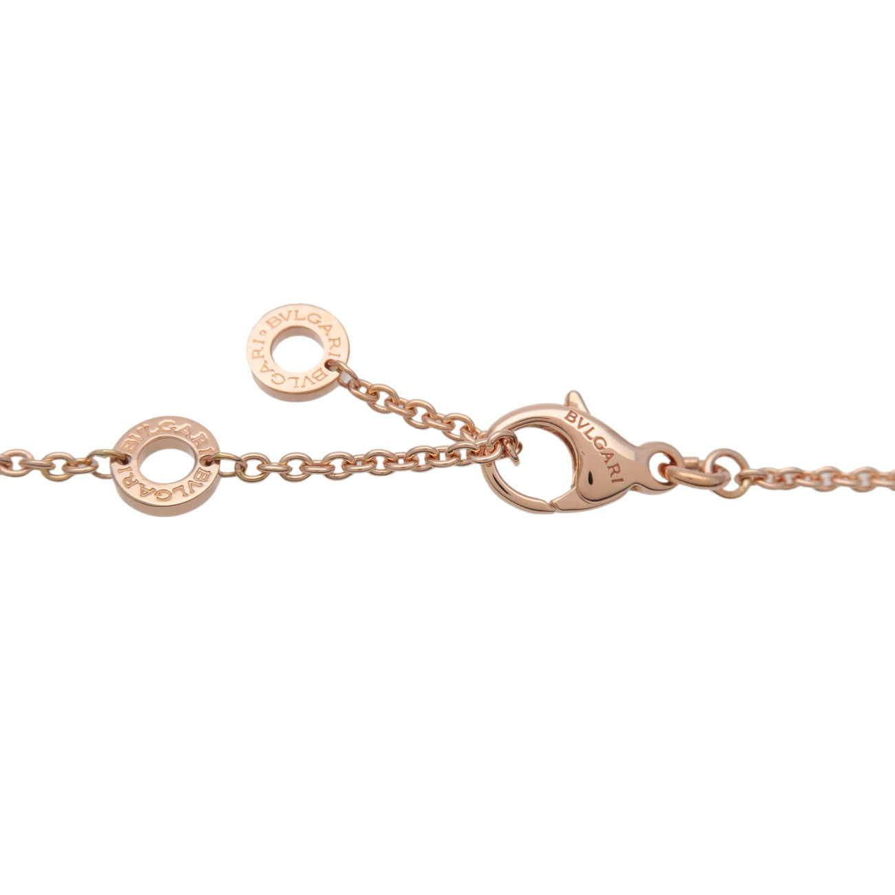 BVLGARI BVLGARI 1P Diamond Necklace K18 750PG Rose Gold