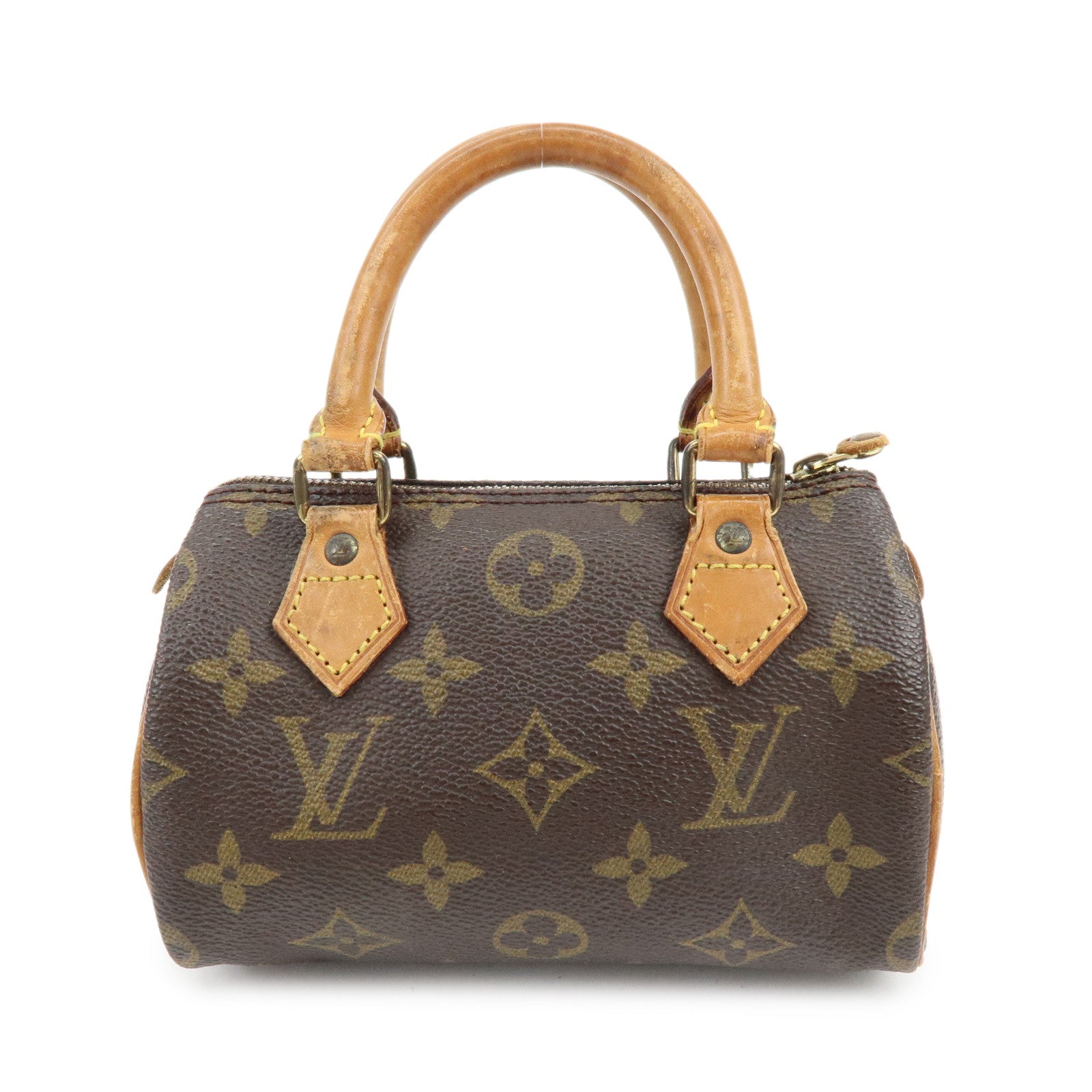 Louis Vuitton Monogram Mini Speedy Hand Bag Brown M41534