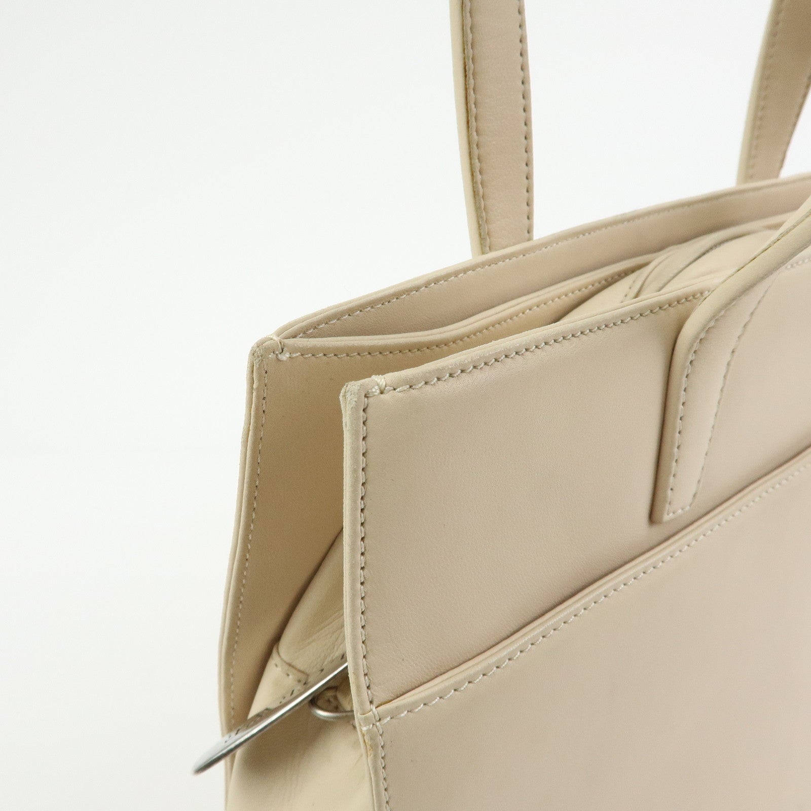 LOEWE Anagram Nappa Leather 2Way Bag Hand Shoulder Bag Ivory