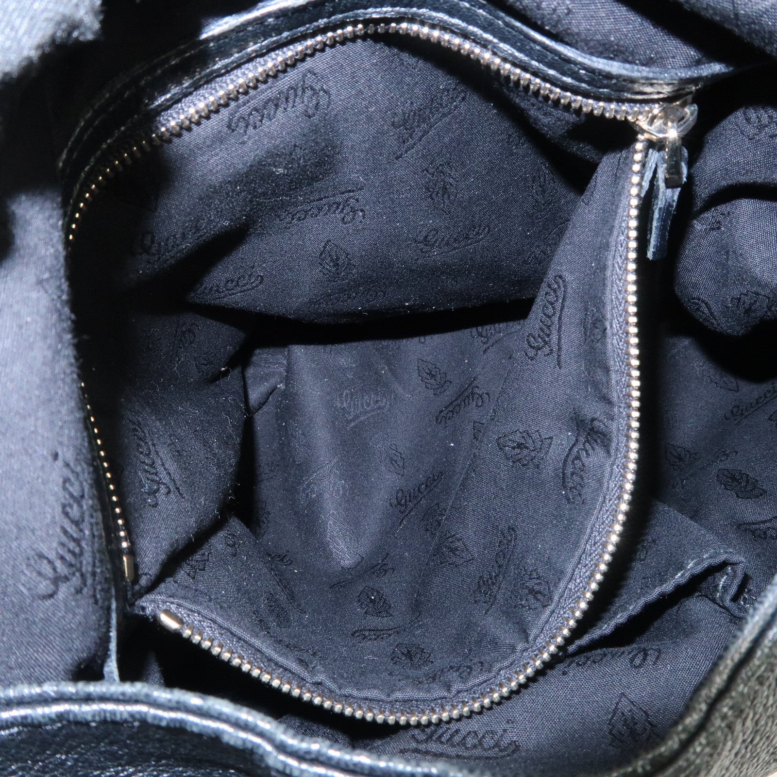 GUCCI New Jackie Leather 2Way Shoulder Hand Bag Black 246907