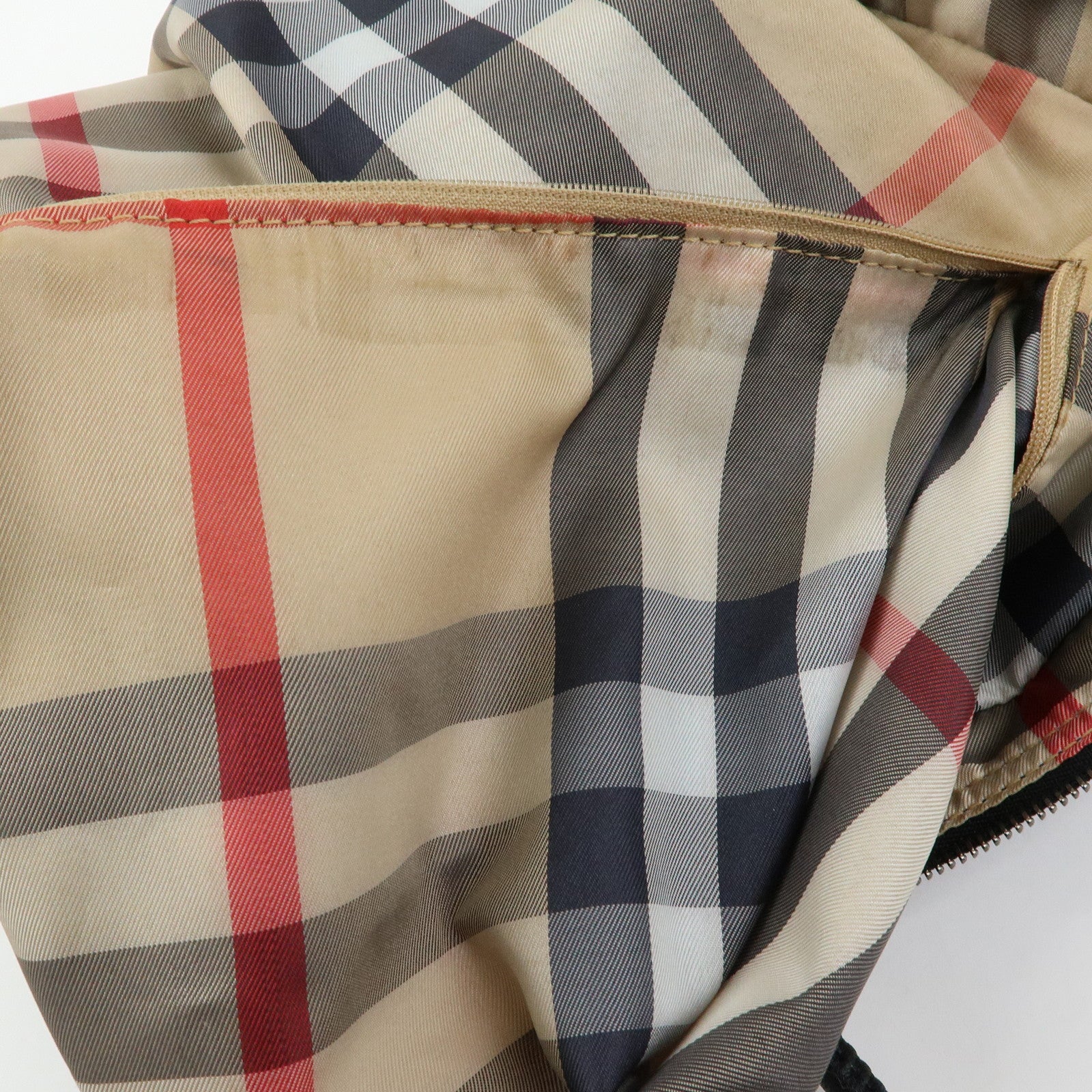 BURBERRY Nylon Leather Tote Bag Shoulder Bag Black