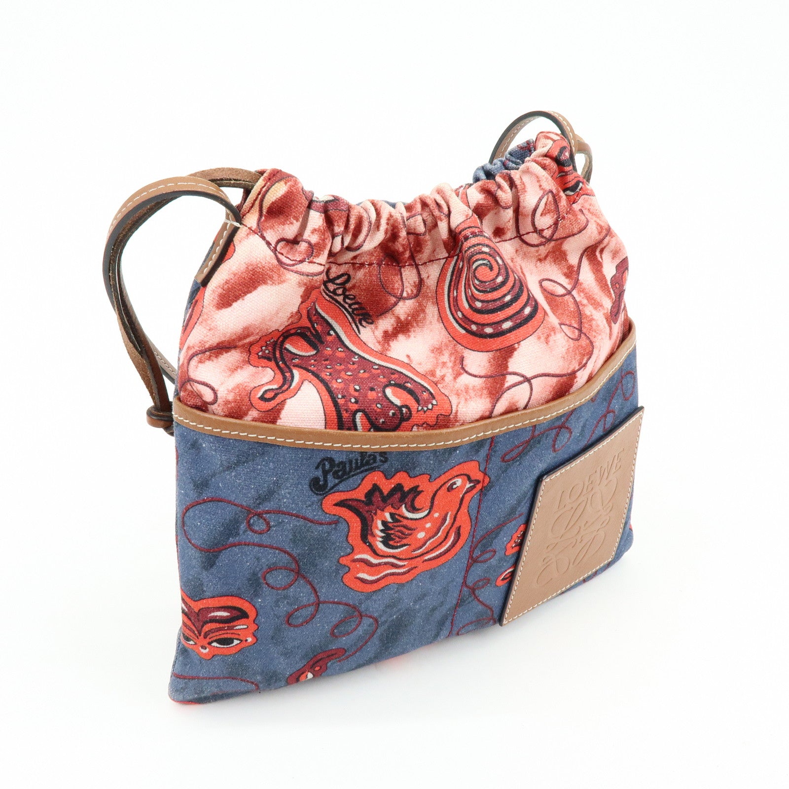 LOEWE Anagram Canvas Leather Shoulder Bag Paula’s Ibiza Collection