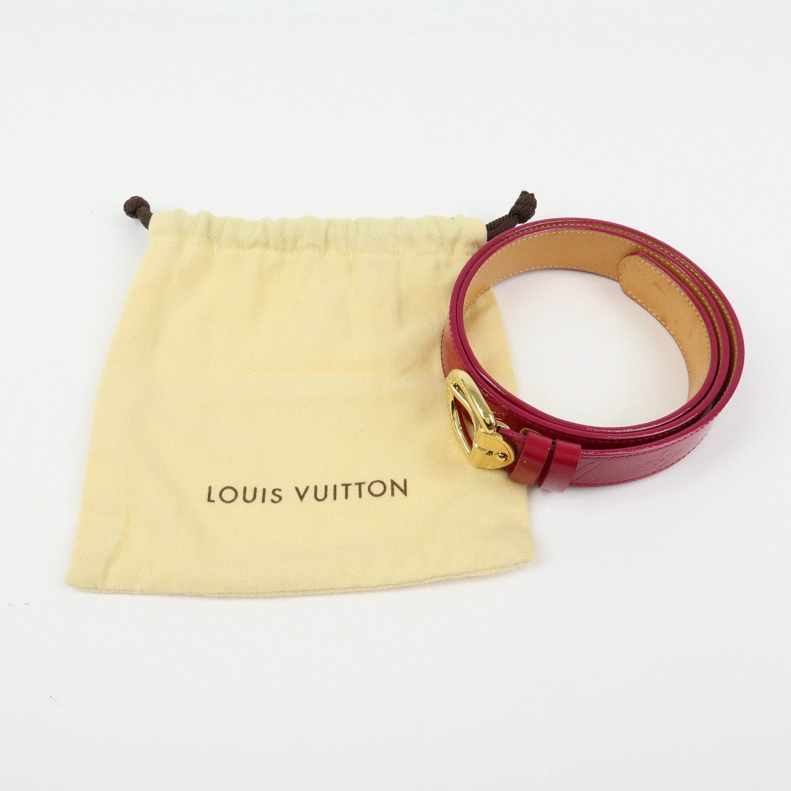 Louis Vuitton Monogram Vernis Leather Ceinture Belt Fuchsia M9798