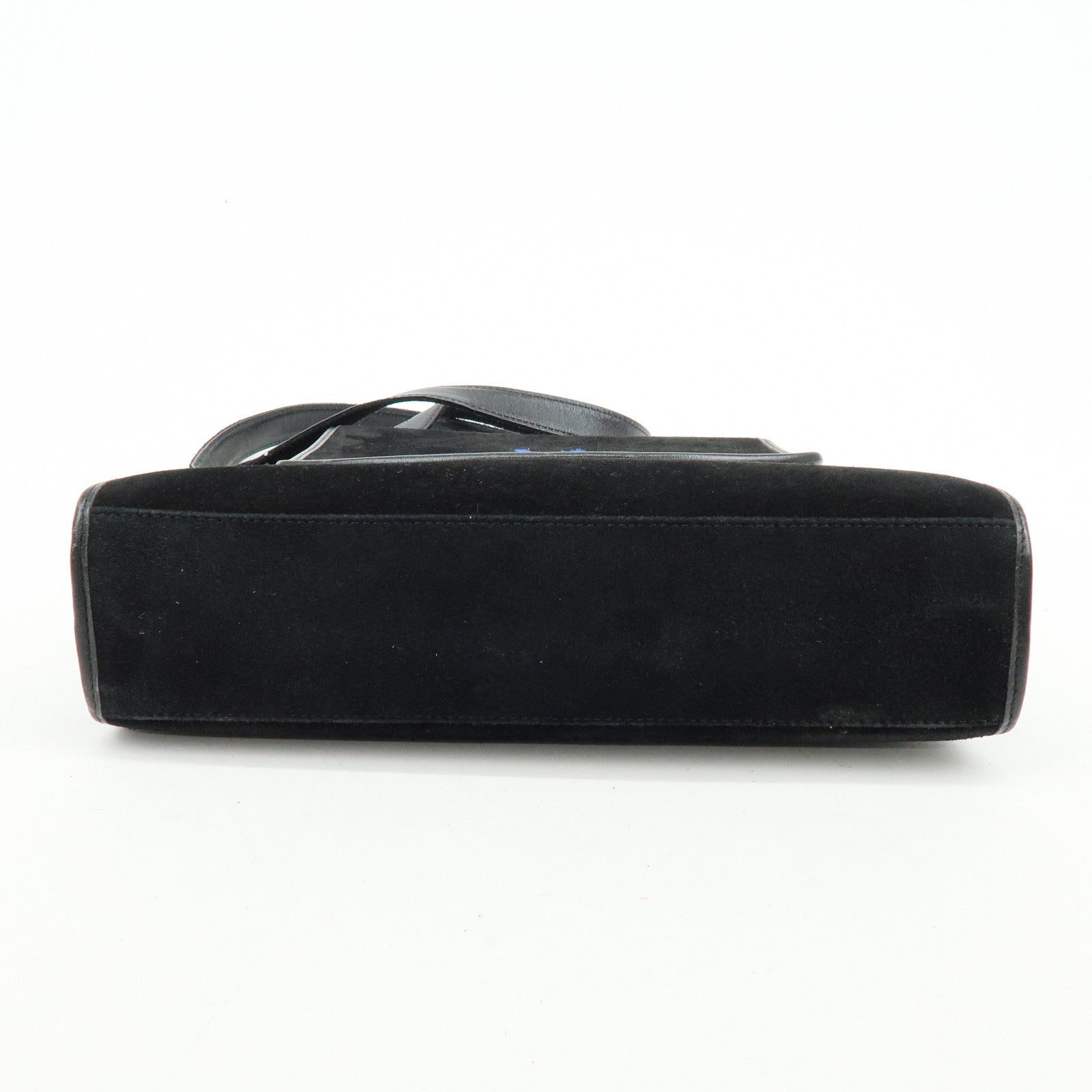 SAINT LAURENT PARIS Cassandra Suede Shoulder Crossbody Bag Black