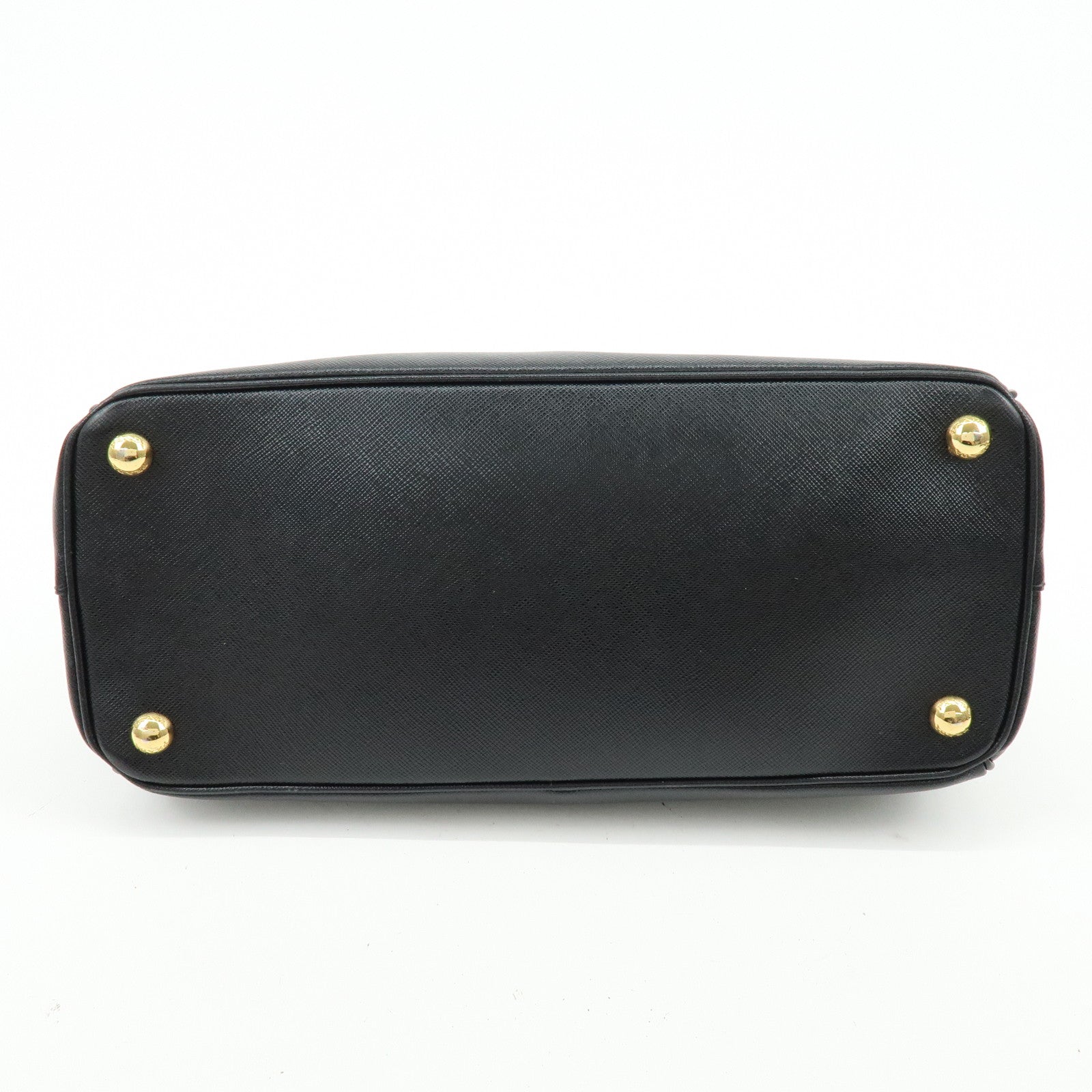 PRADA Saffiano Leather 2Way Bag Hand Bag Shoulder Bag Black 1BA801