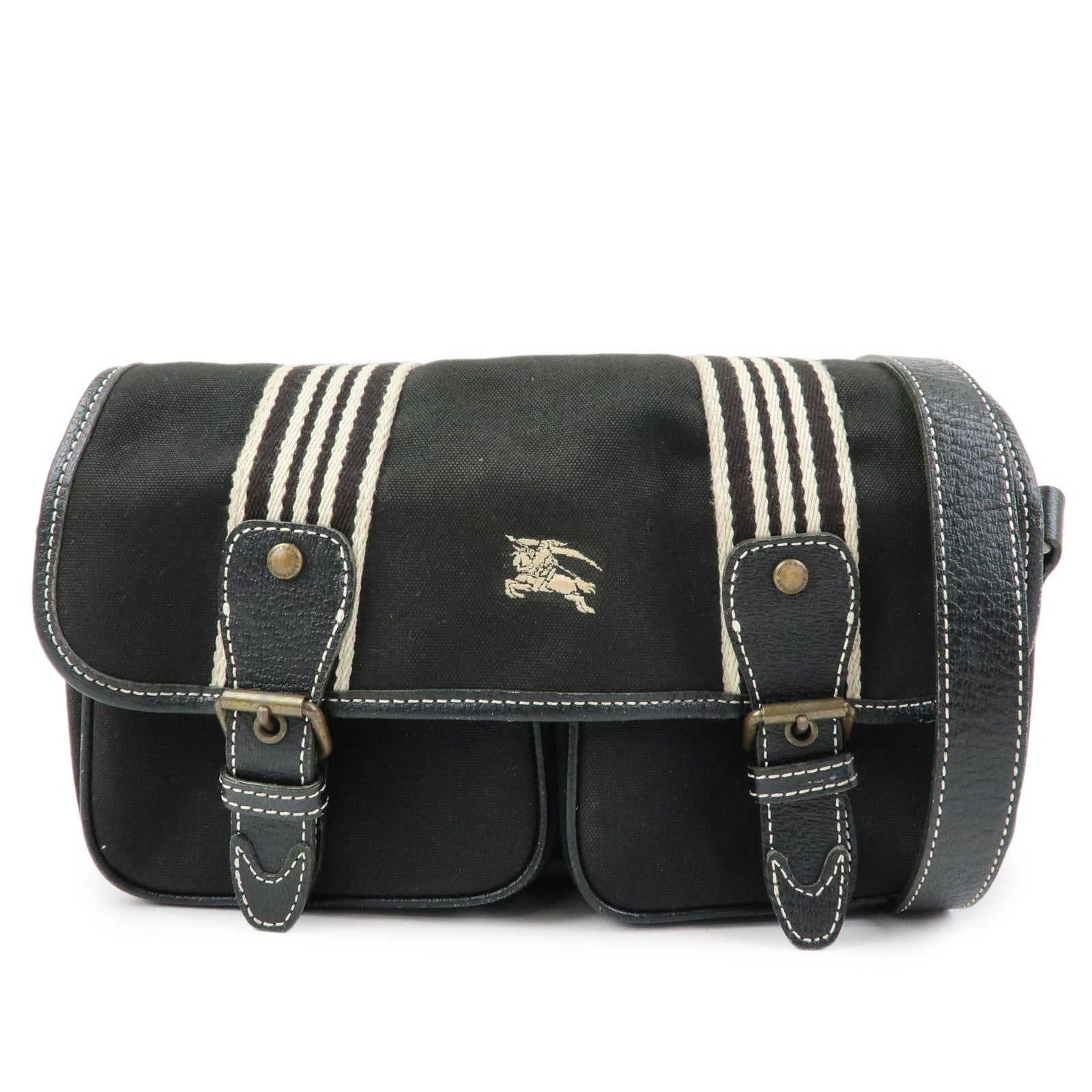 BURBERRY blue Label Canvas Shoulder Bag Crossbody Bag Black