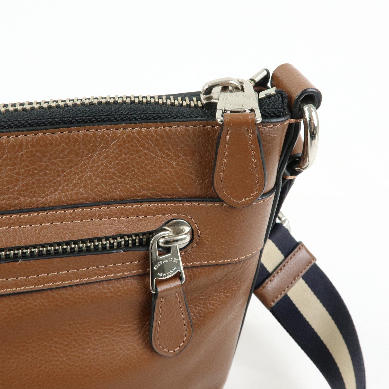 COACH Leather Charles Flight Bag Shoulder Bag Crossbody Bag Brown