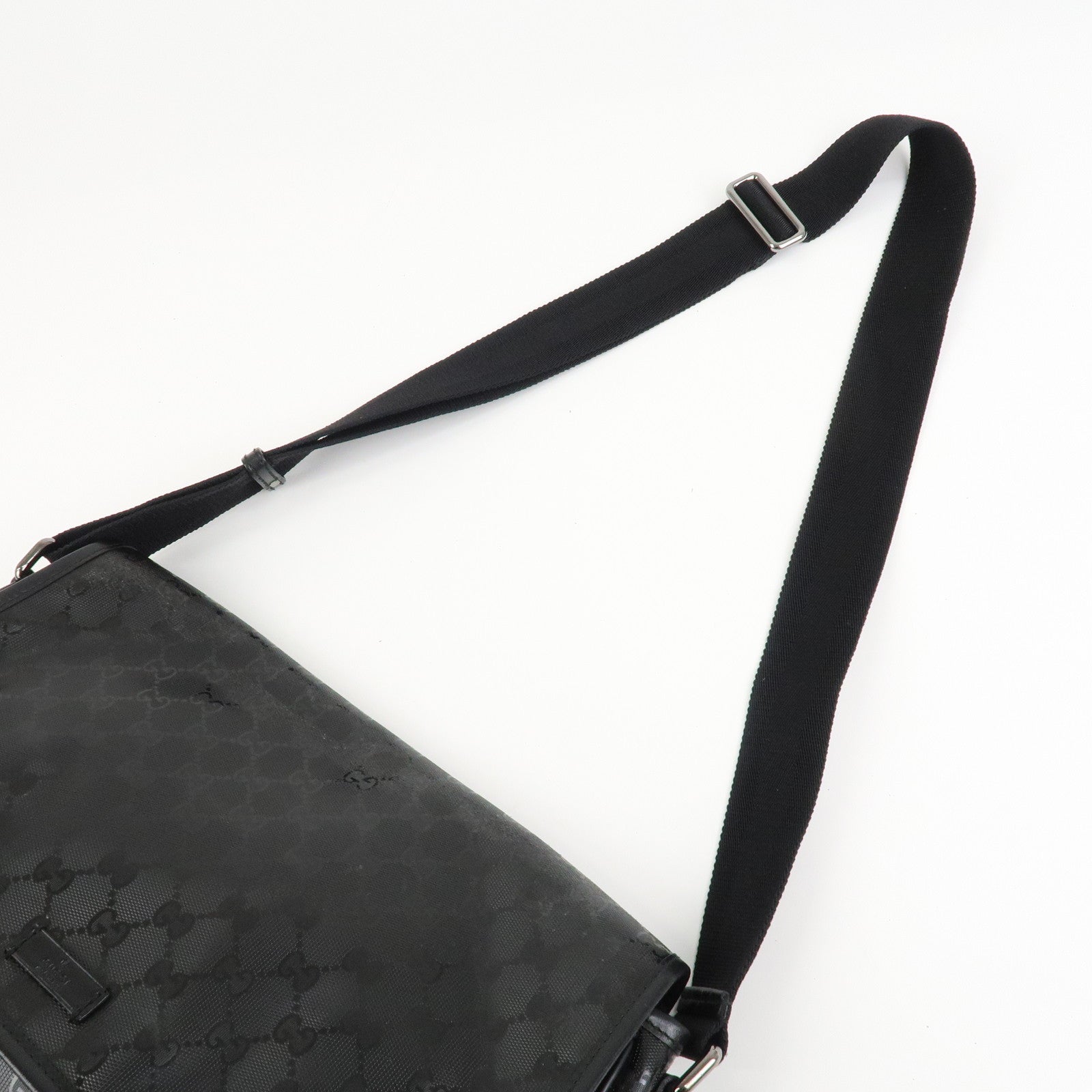 GUCCI GG Implement Canvas Shoulder Bag Crossbody Bag Black 201732