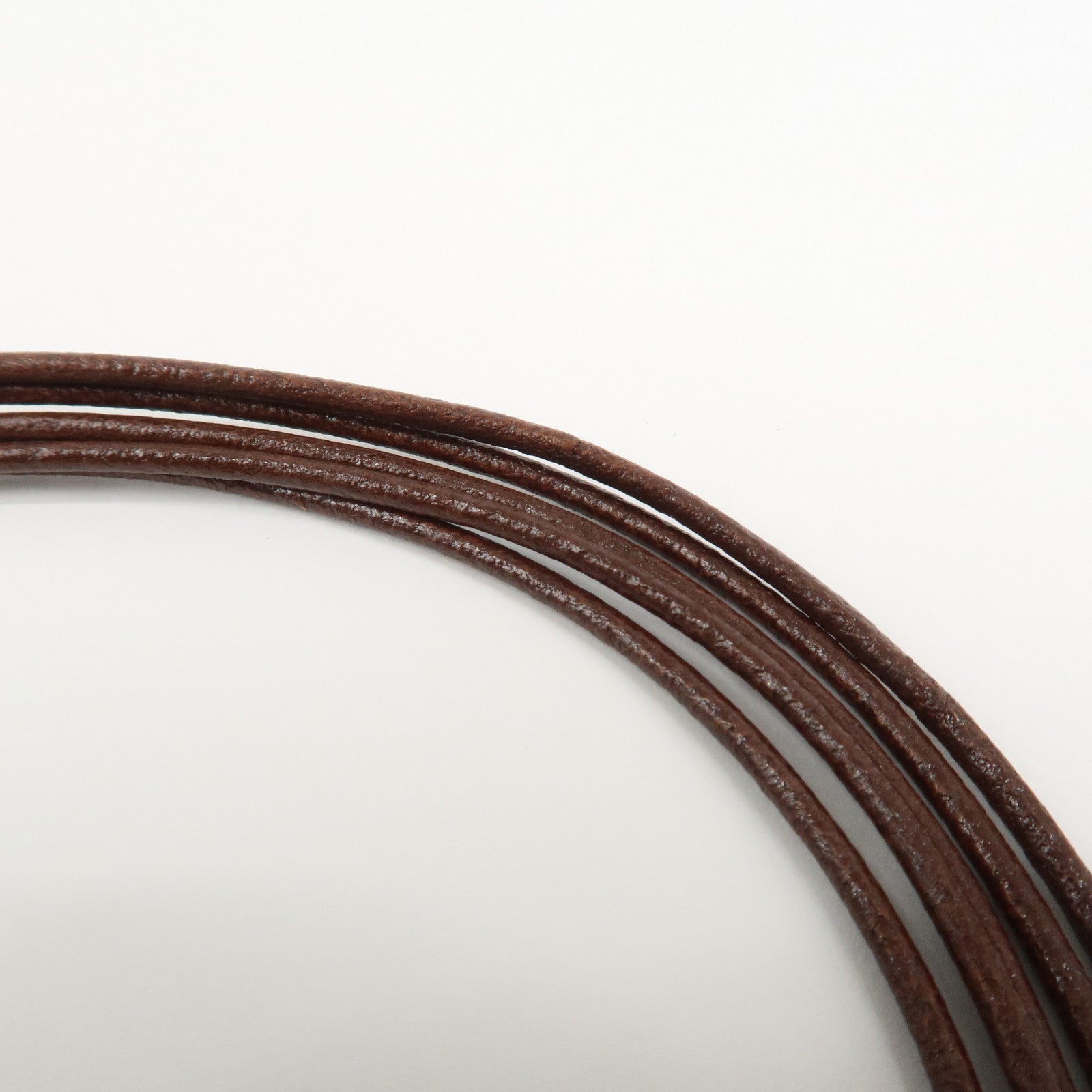 BVLGARI Five Strand Logo Choker Necklace Brown