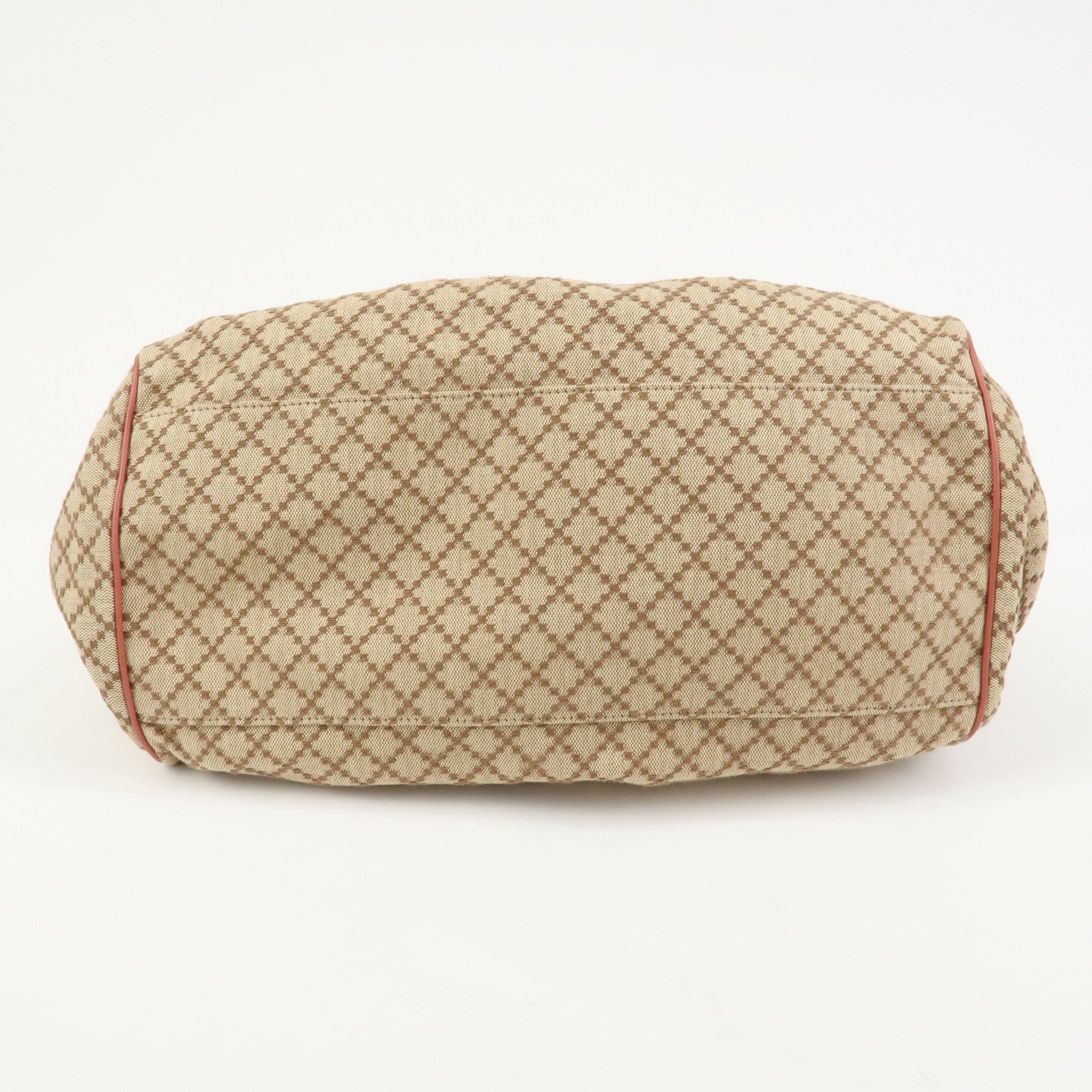 GUCCI Diamante Interlocking G Canvas Leather 2WAY Hand Bag 223974