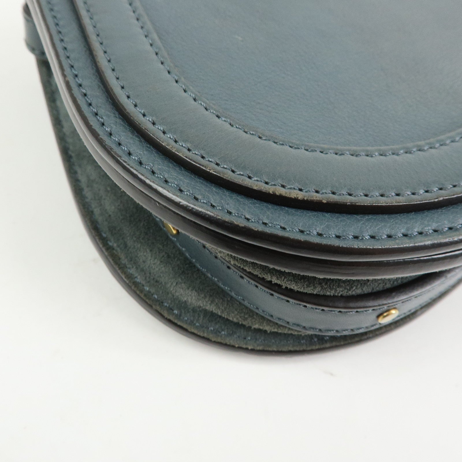 Chloe Nile Leather 2Way Bag Hand Bag Bracelet Bag Blue