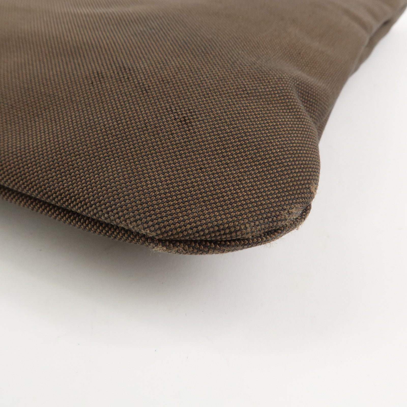 PRADA Jacauard Canvas Leather Tote Bag Shoulder Bag Brown BR3579