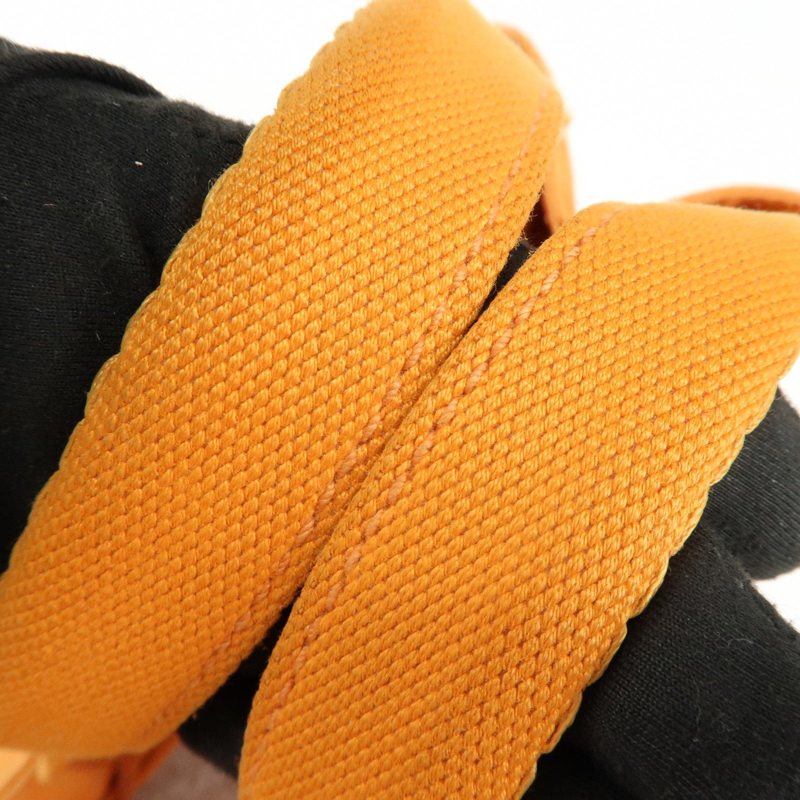 PRADA Canapa Canvas Tote Bag Hand Bag M Size Orange BN1877