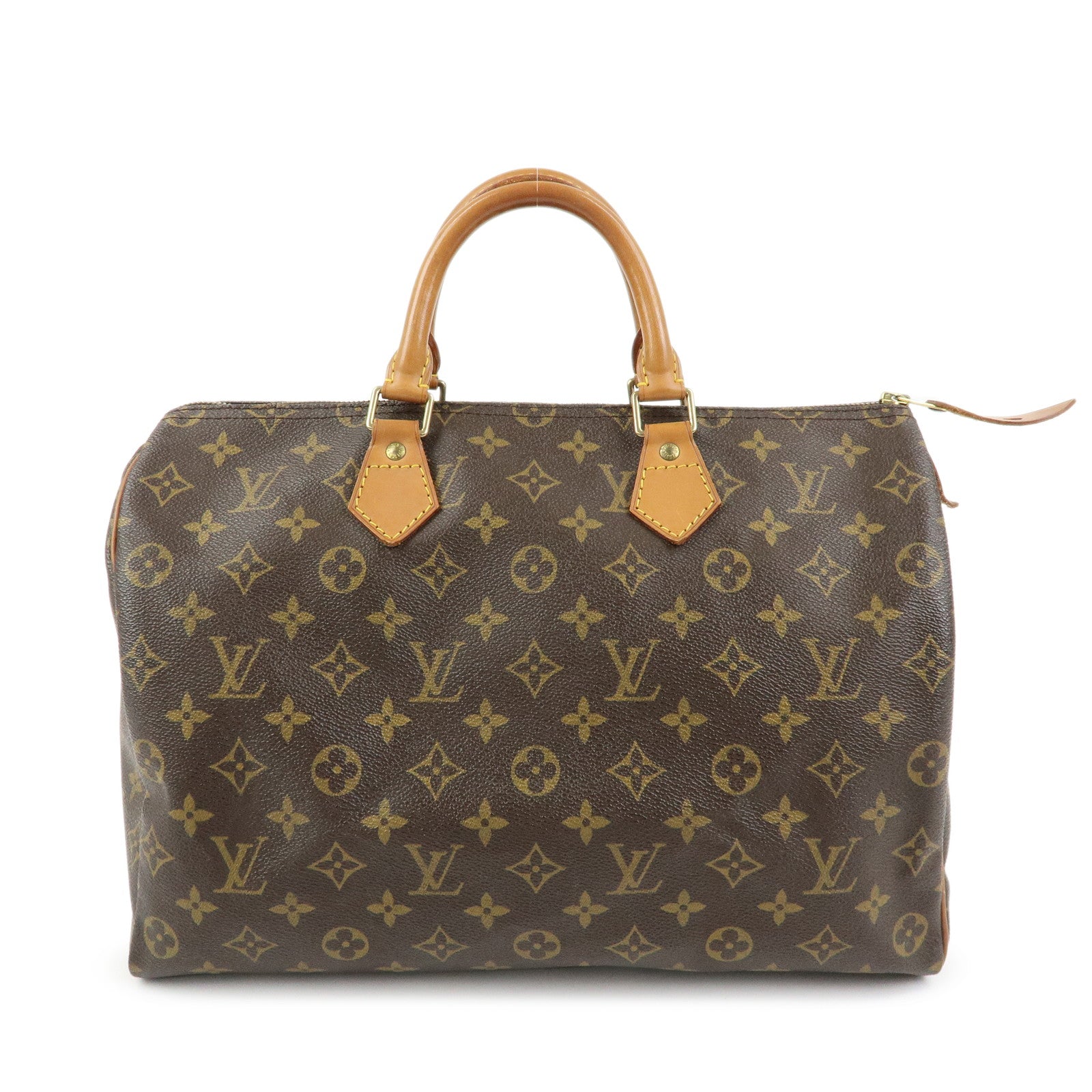 Louis Vuitton Monogram Speedy 35 Boston Bag Hand Bag Brown M41524