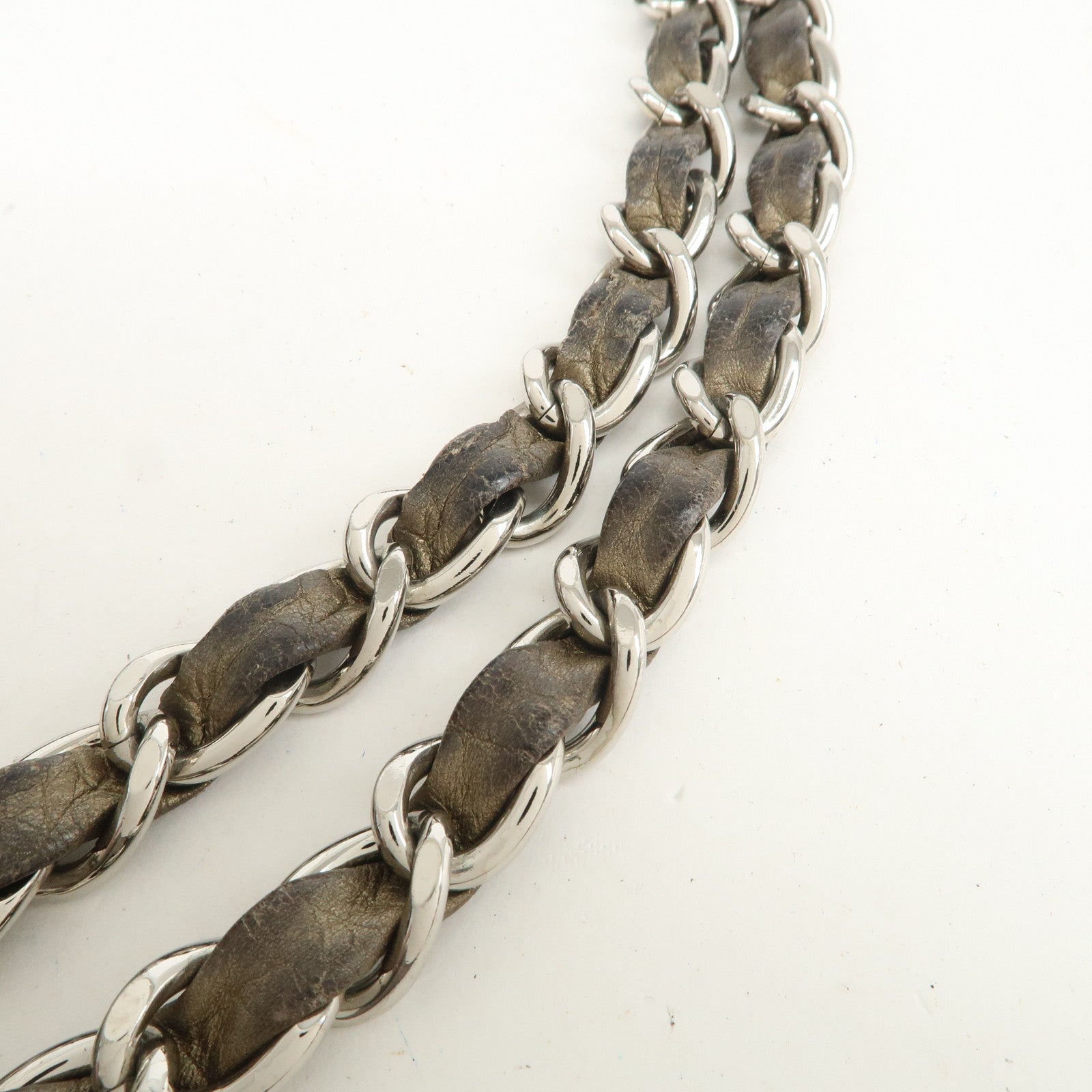 CHANEL Cambon Line Cotton Club Chain Shoulder Bag Tote Bag A34317