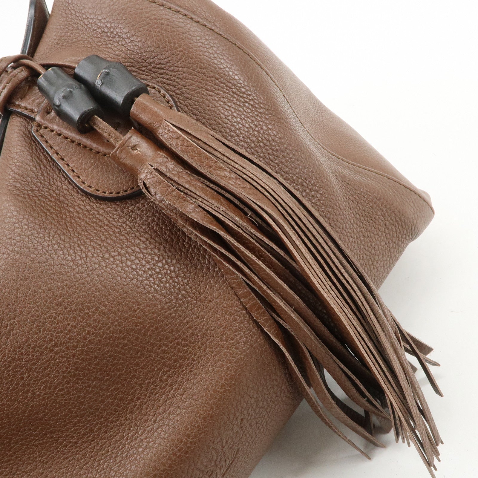 GUCCI Swing Leather Tote Bag Hand Bag Shoulder Bag Brown 354476